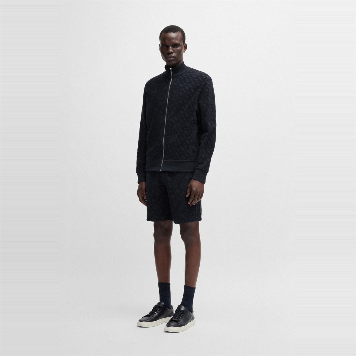 Boss H Lamson 10 Black Fleece Jogger Shorts