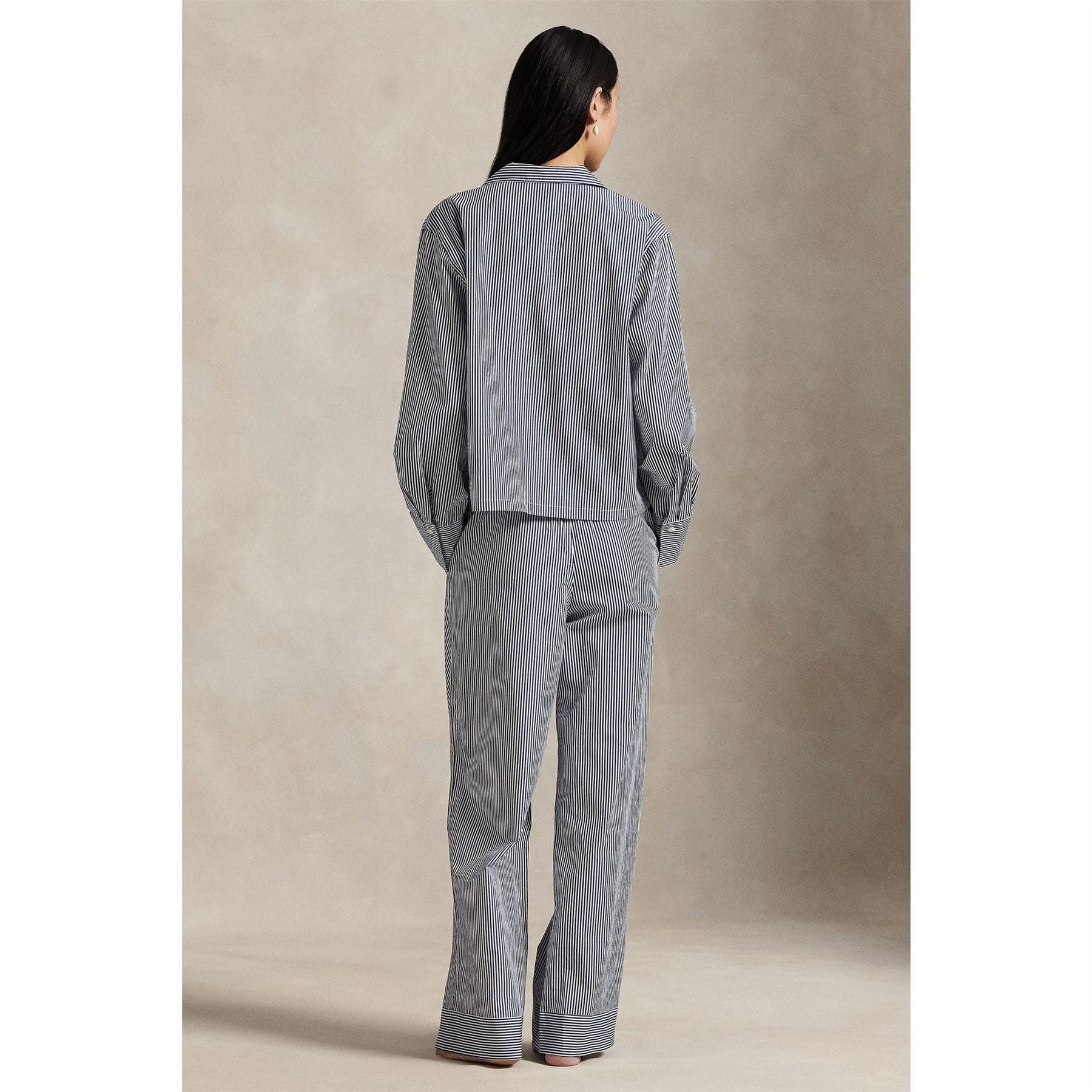Polo Ralph Lauren Stripe Collared Neck Long Sleeve Pyjama Set