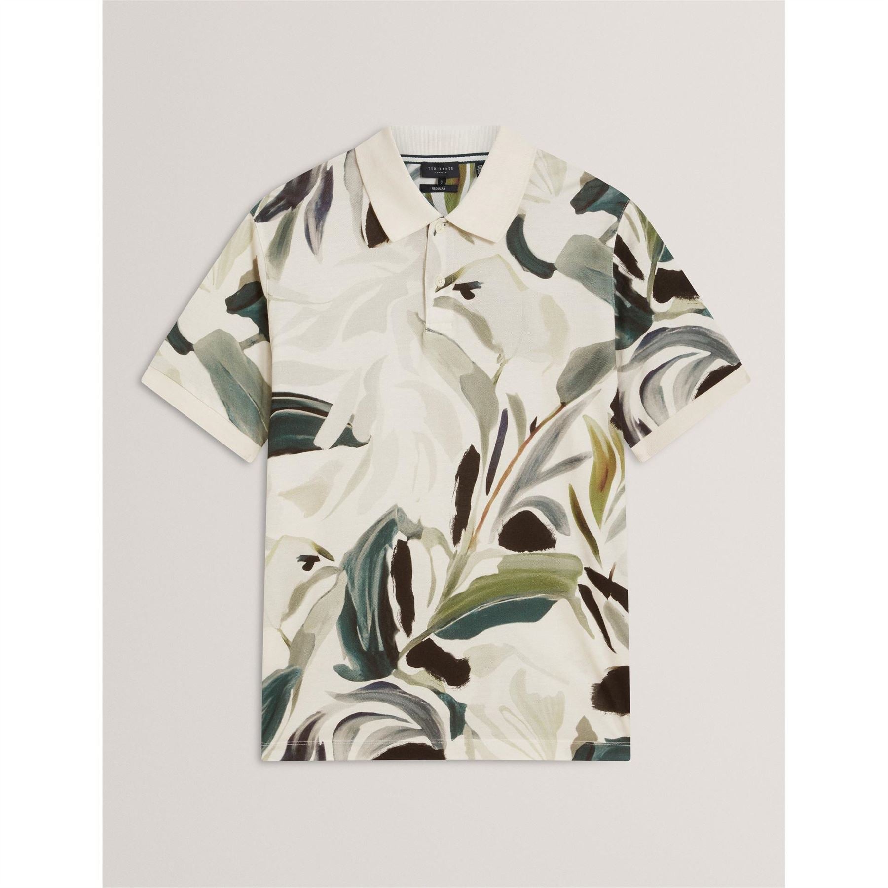Ted Baker Print Short Sleeve Polo Shirt