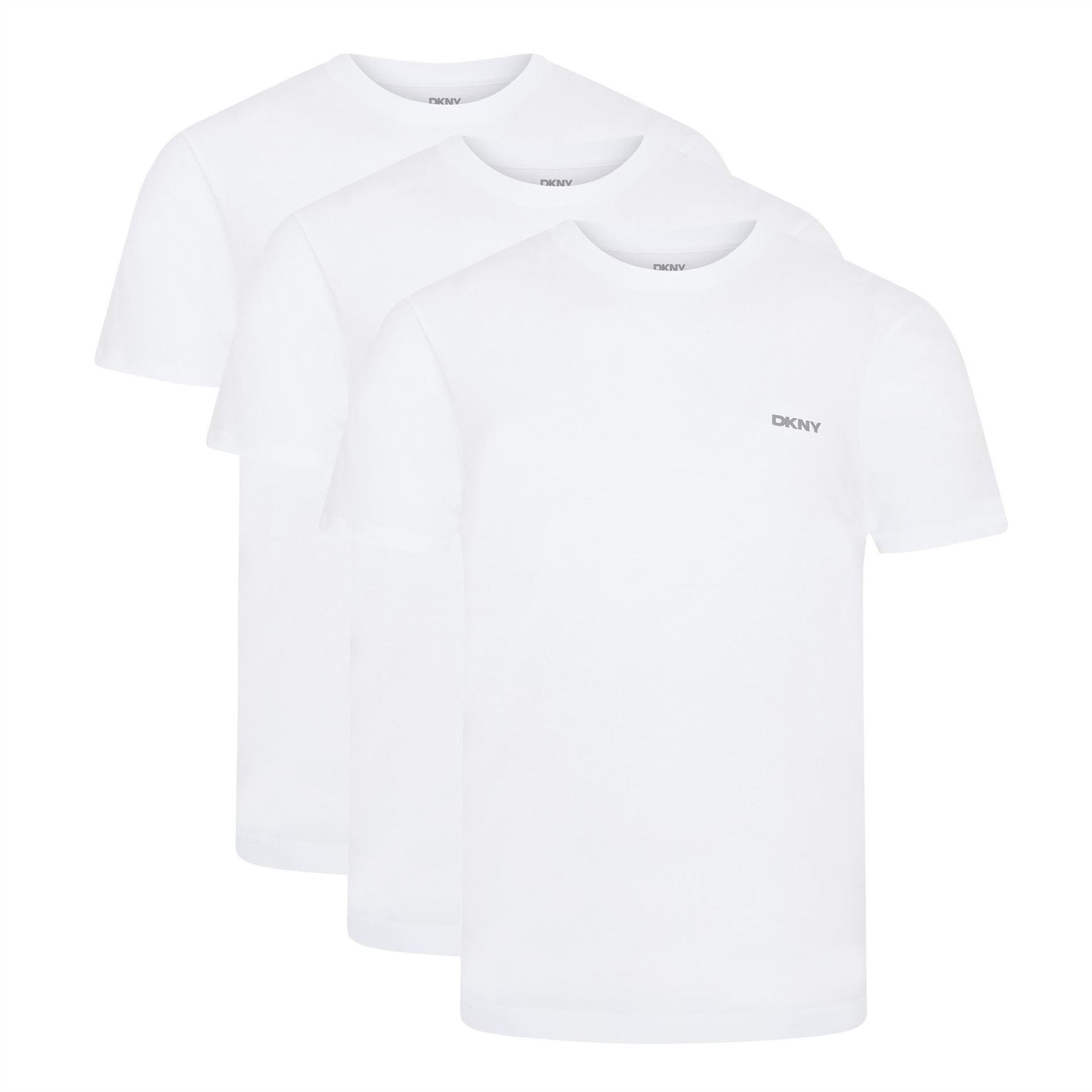 DKNY Mens 3 Pack Short Sleeve T-Shirts Giants