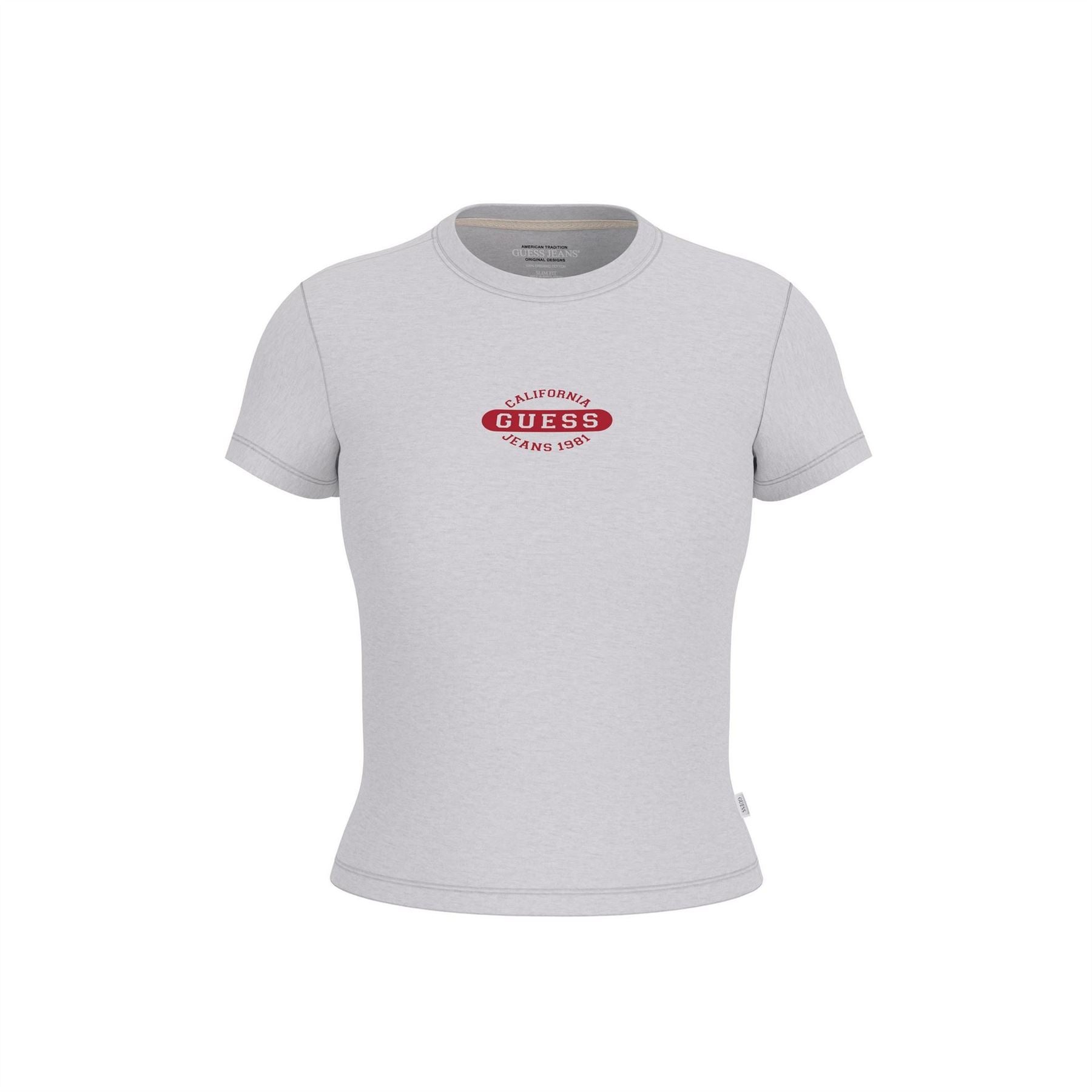 Guess Stamp Crew Neck Short Sleeve Slim Fit T-Shirt