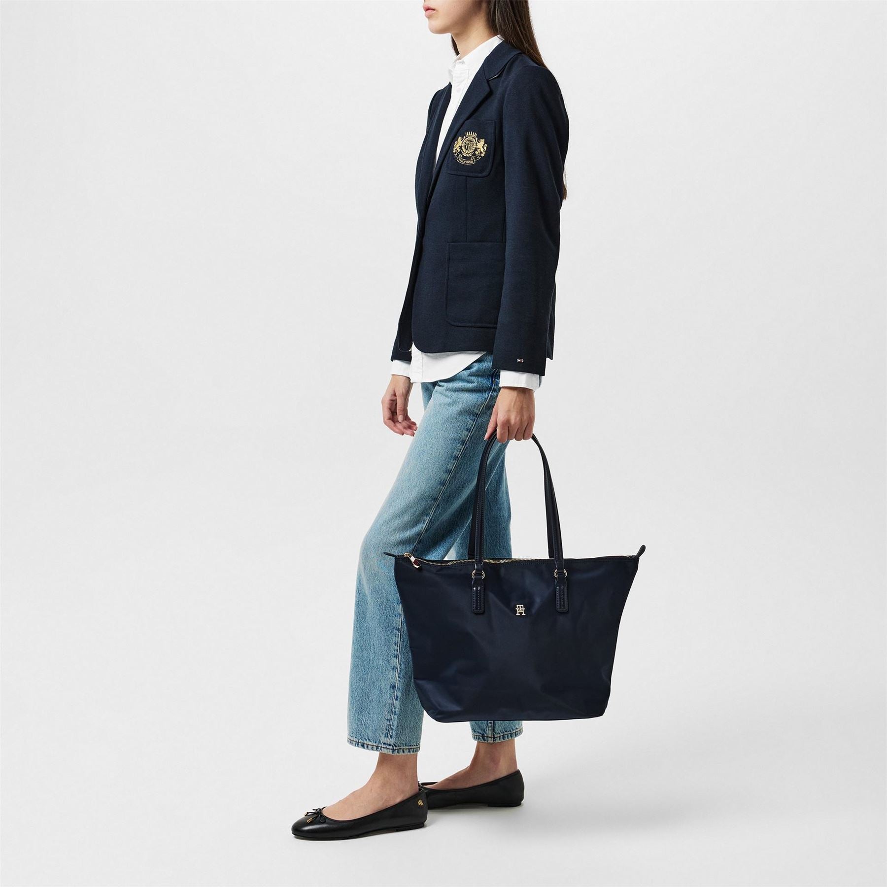 Tommy Hilfiger Monogram Plaque Tote Bag