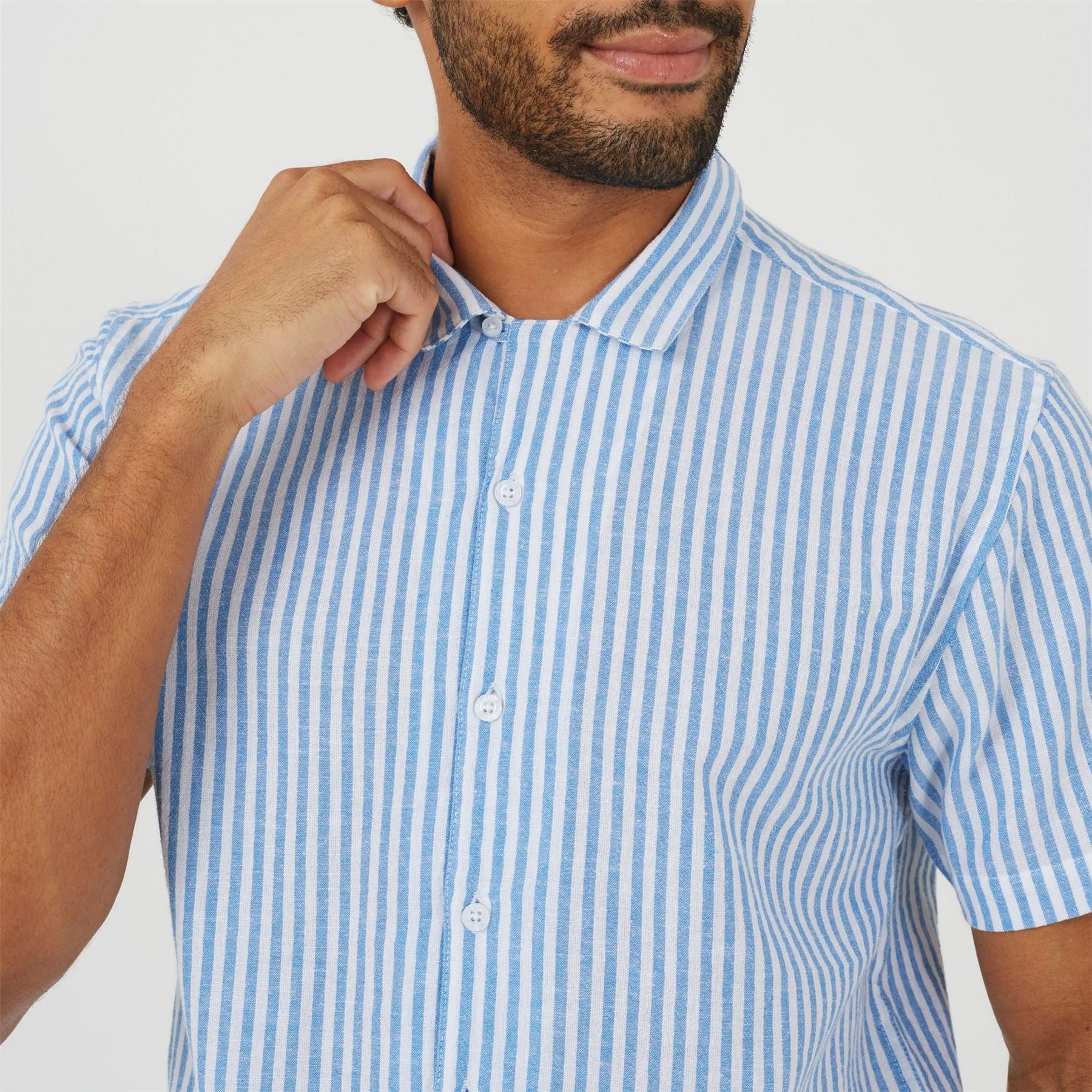 Brave Soul Short Sleeved Revere Collar Patterned Shirt