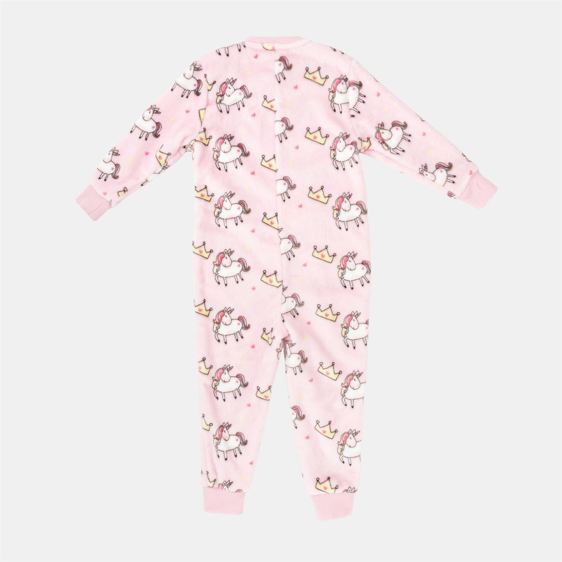 Star Fleece Onesie Infant Girls Unicorn Print