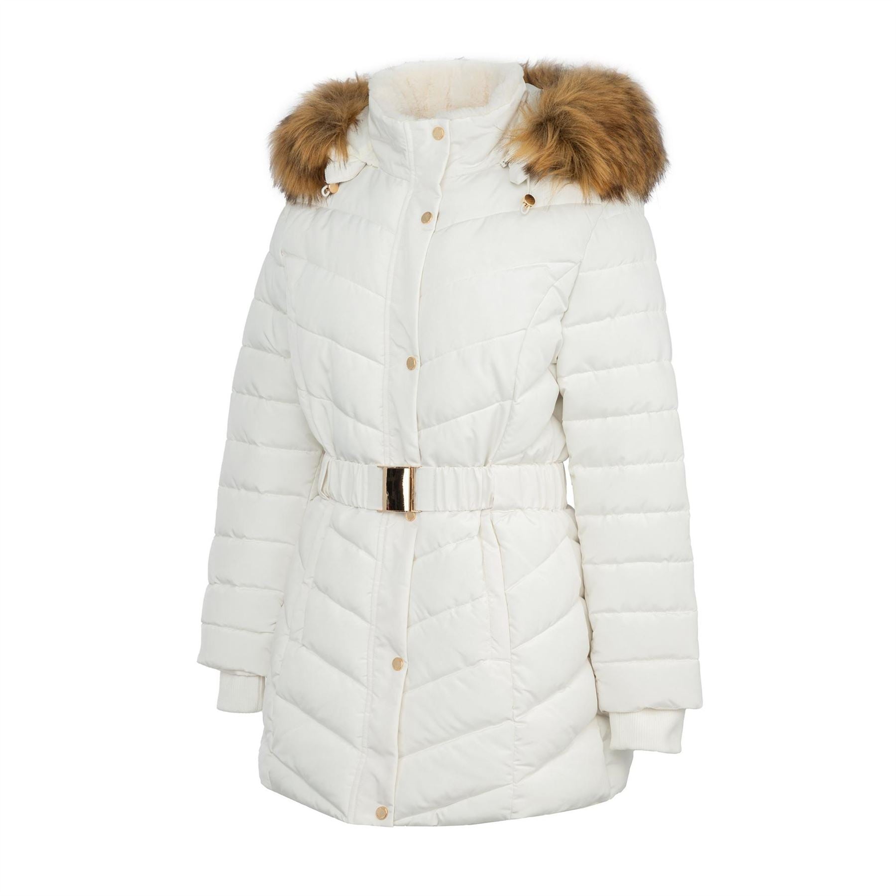 Firetrap Waterproof Long Sleeve Mid Length Puffer Jacket
