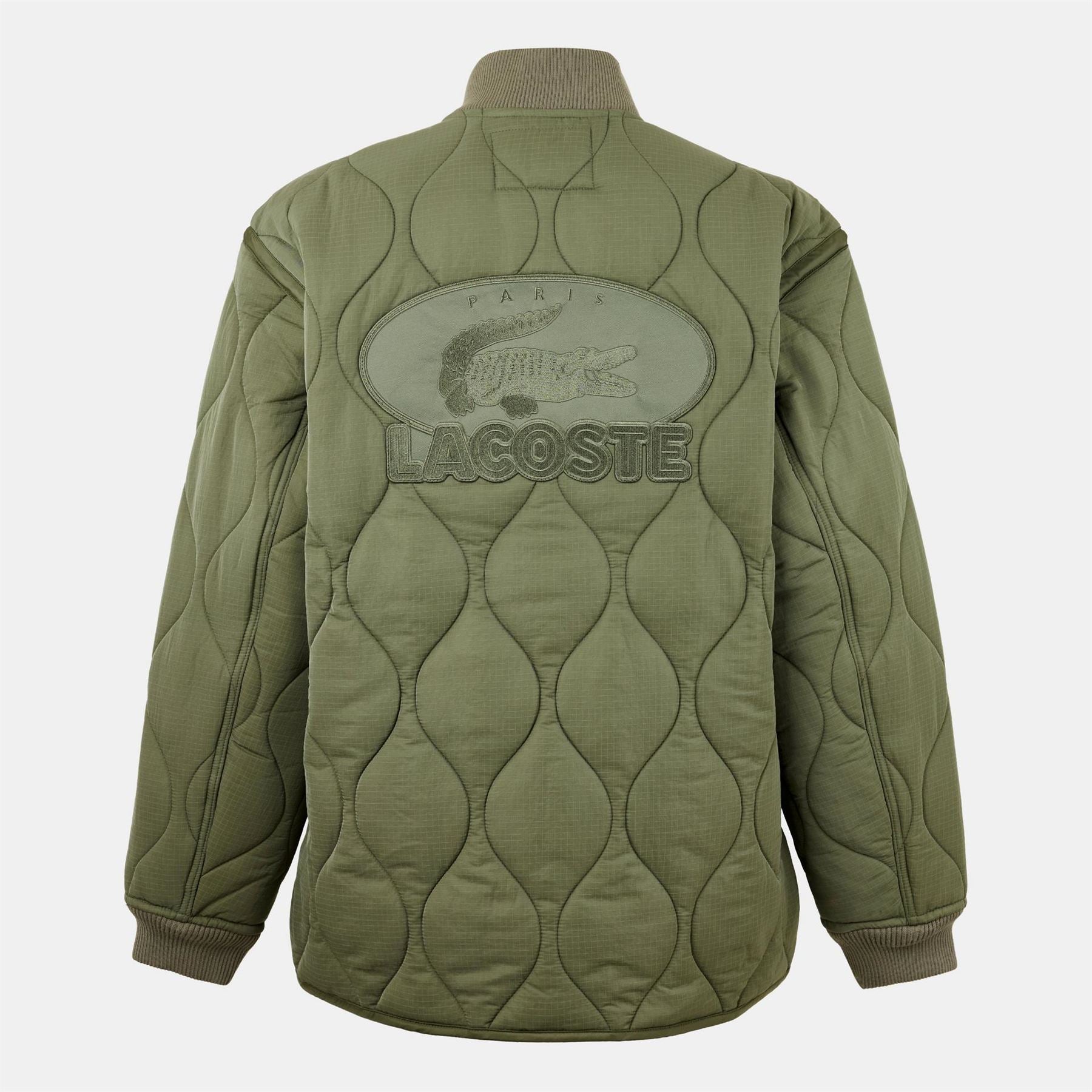 Lacoste Relaxed Fit Bomber Jacket with Ribbed Cuff