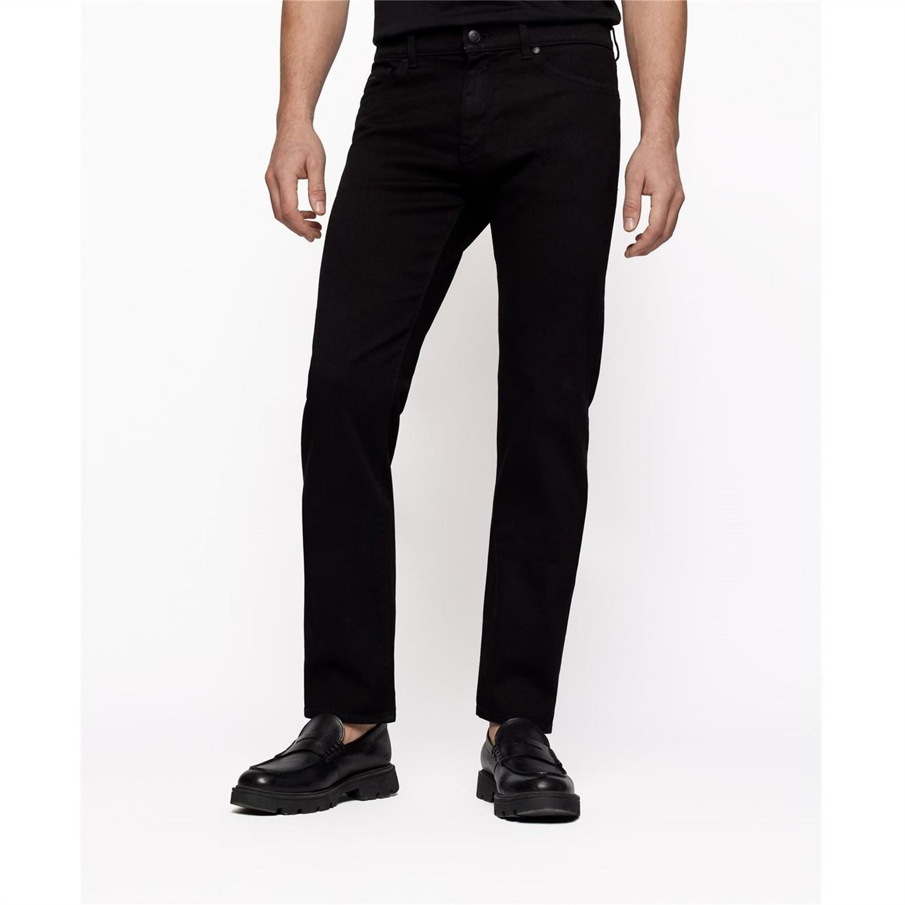 Boss Maine Regular Mid Rise Straight Leg Jeans