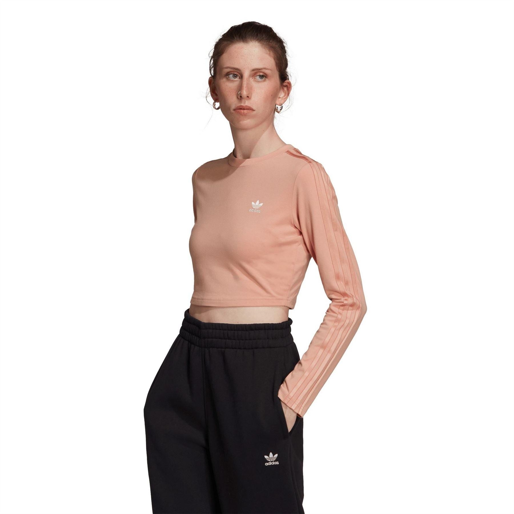 adidas Originals Cropped Slim Fit Crew Neck T-Shirt