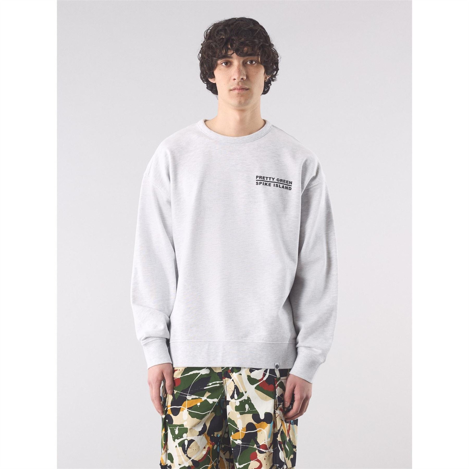 Pretty Green Spike Island Graphic Regular Fit Sweatshirt