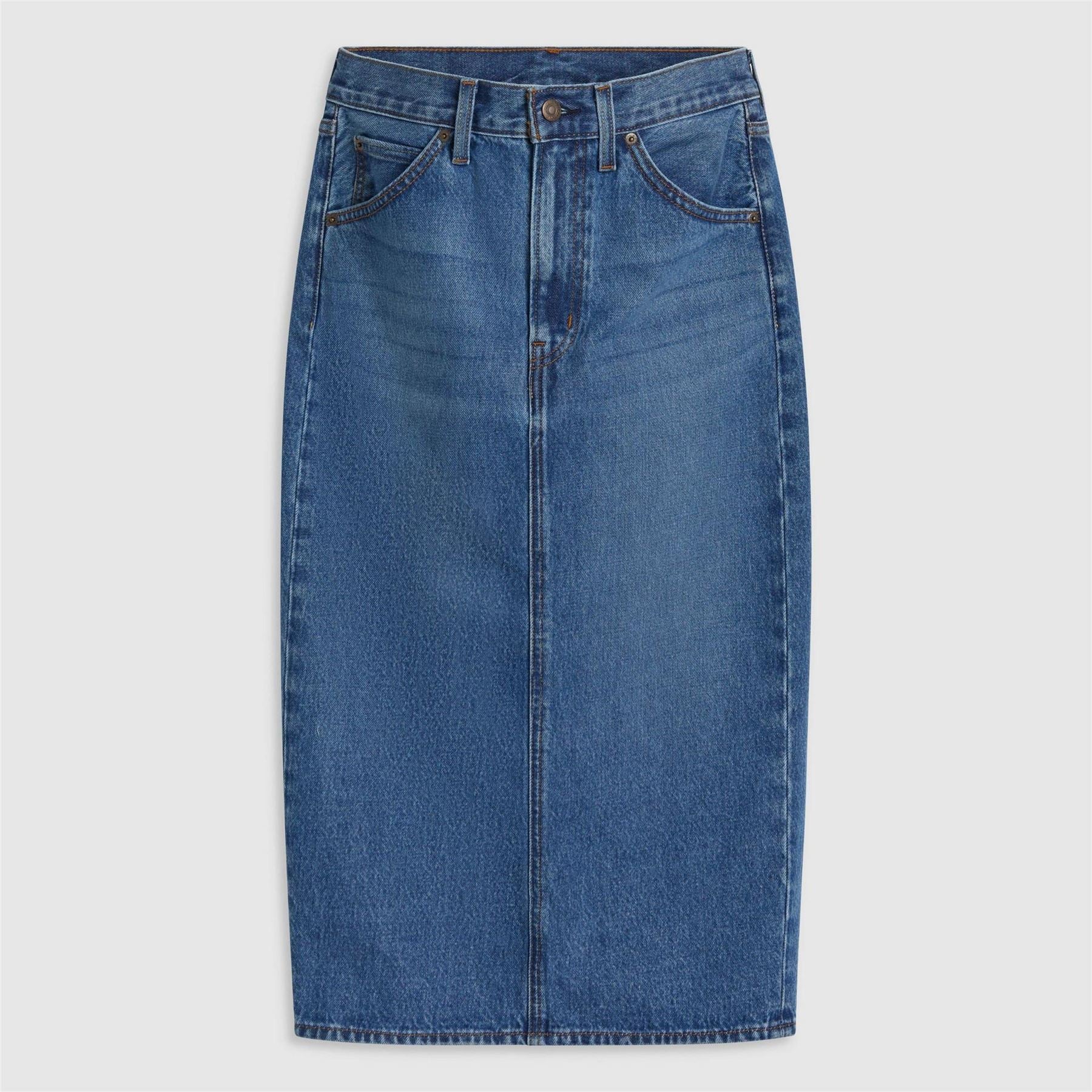 Levis High Rise Back Slit Skirt