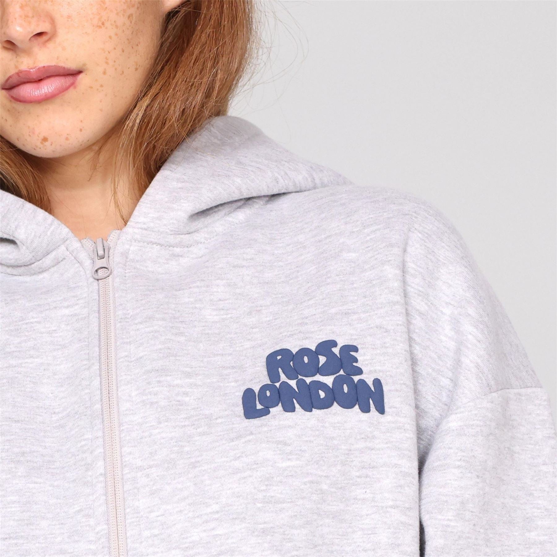 Rose London All Love Cotton Long Sleeve Cropped Hoodie