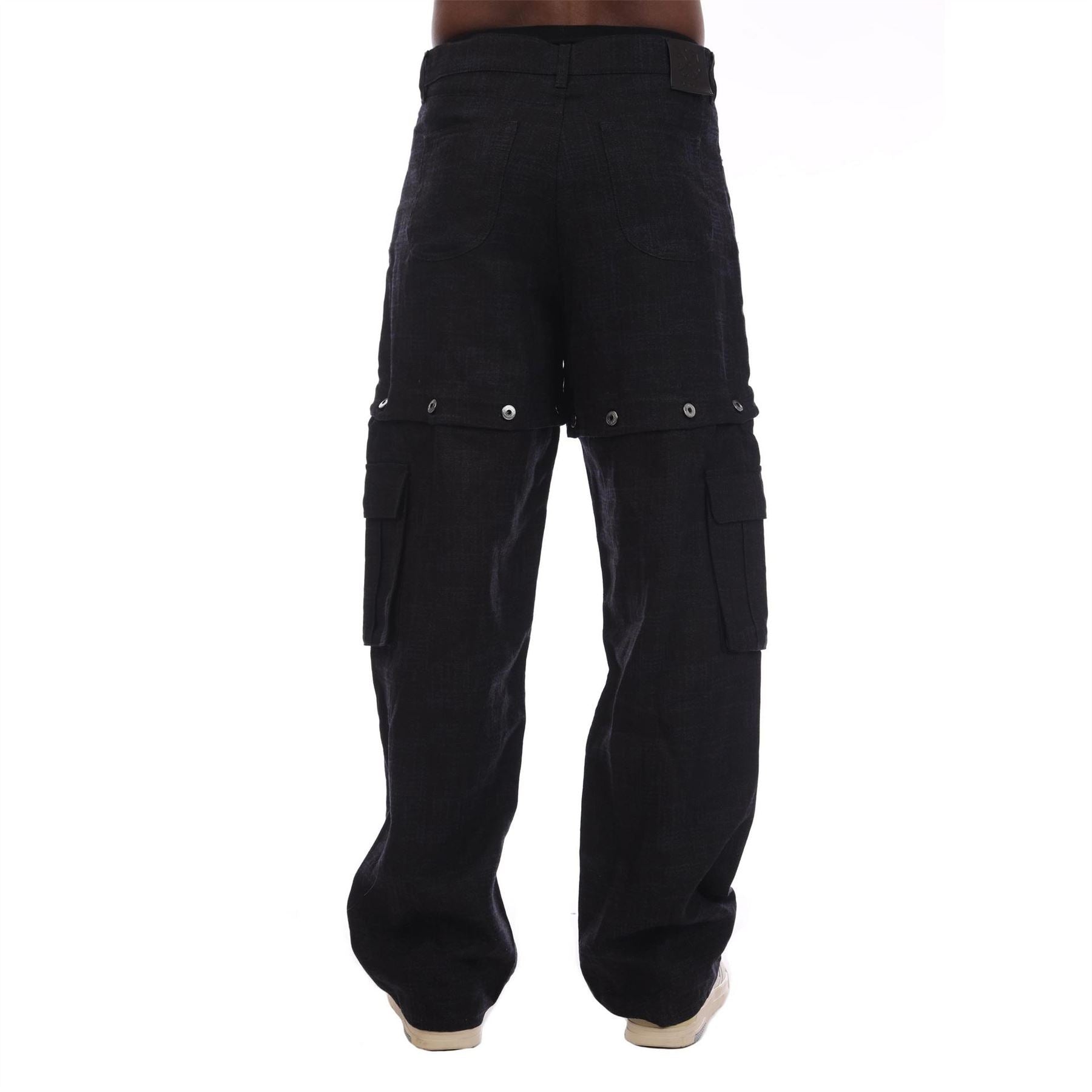 Off White Logo Linen Cargo Pants