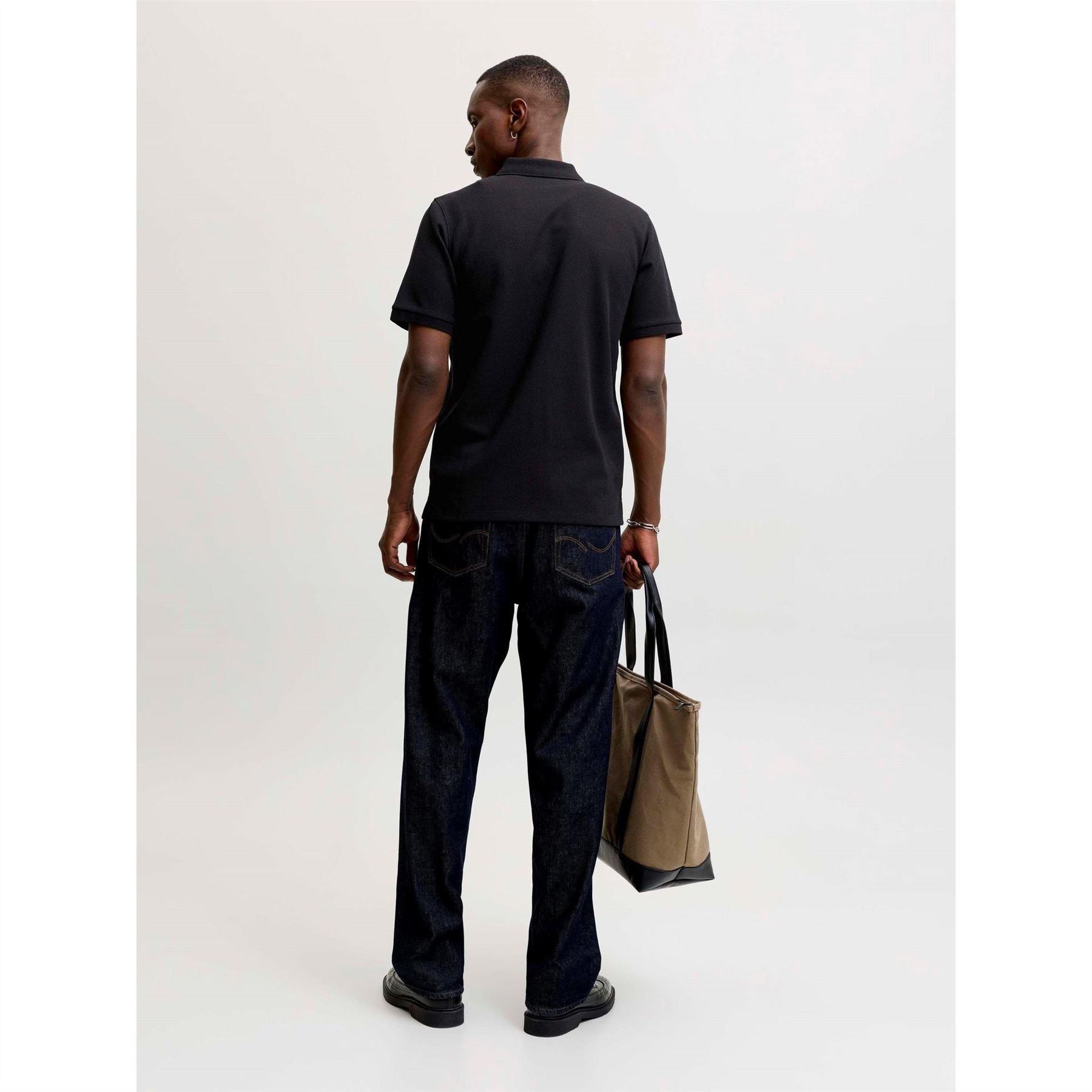 Jack and Jones Austin Button Placket Collared Short Sleeve Polo Shirt