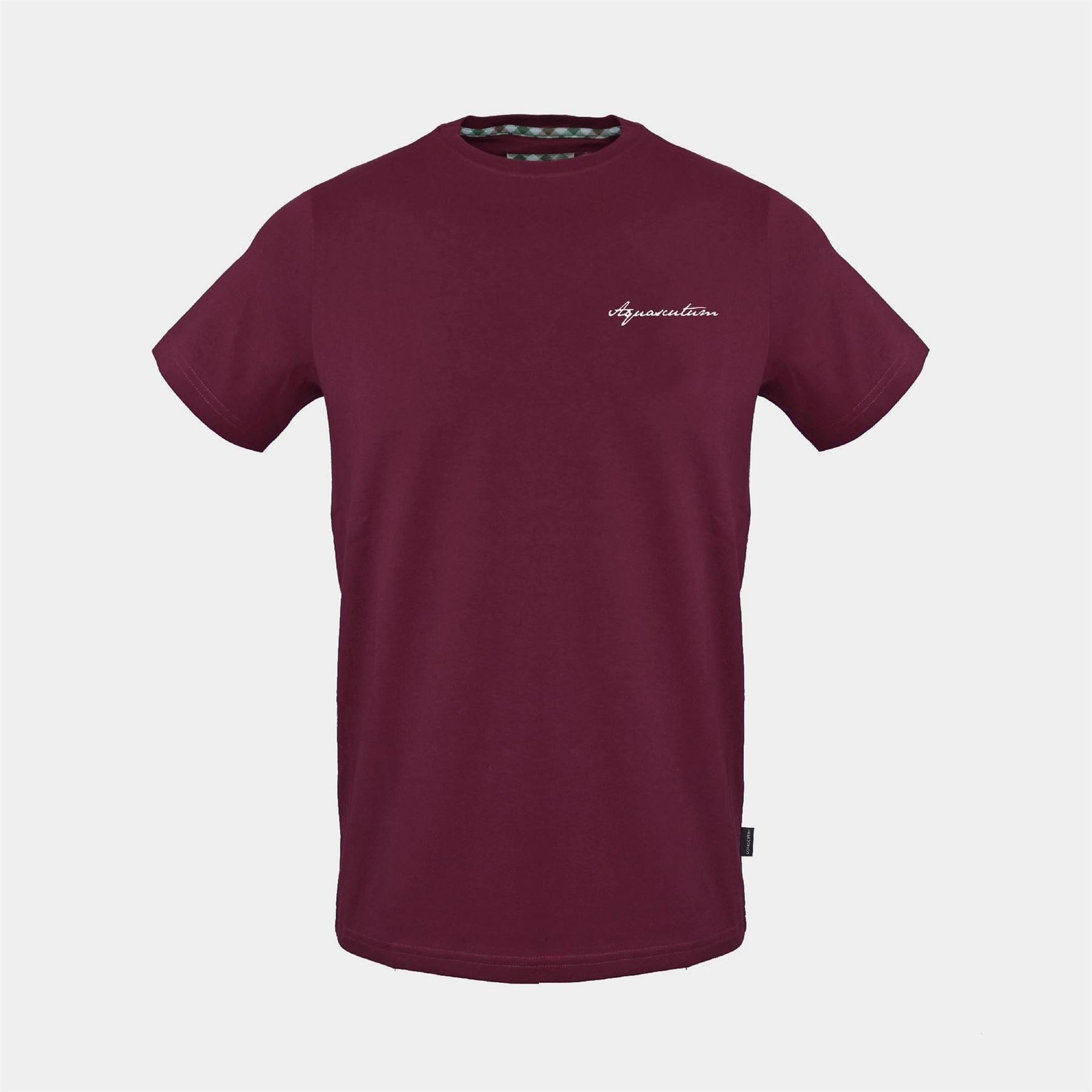 Aquascutum Crew Neck Short Sleeve Lettering T-Shirt