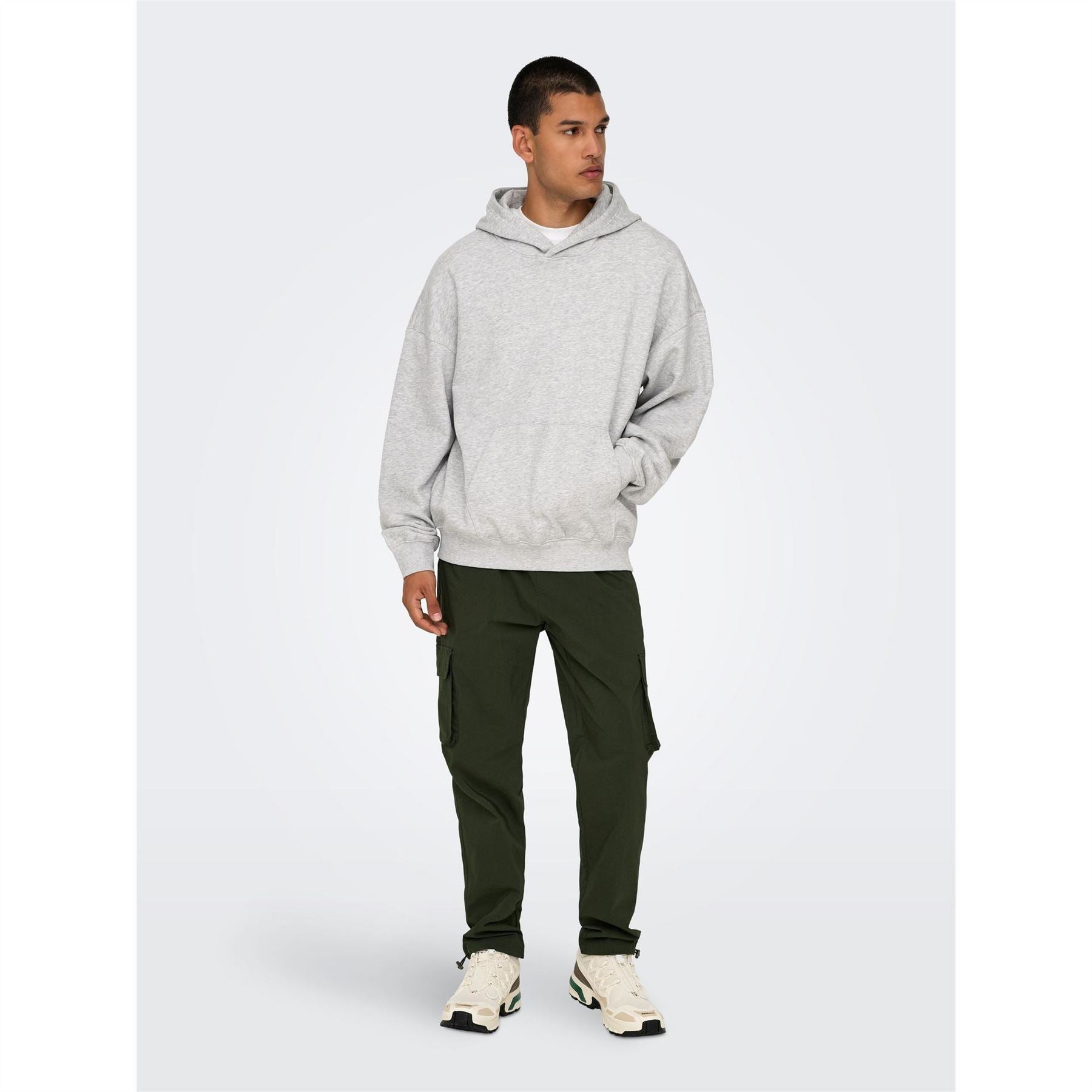 Only and Sons Only Solid Patterned Straight Combat Pants
