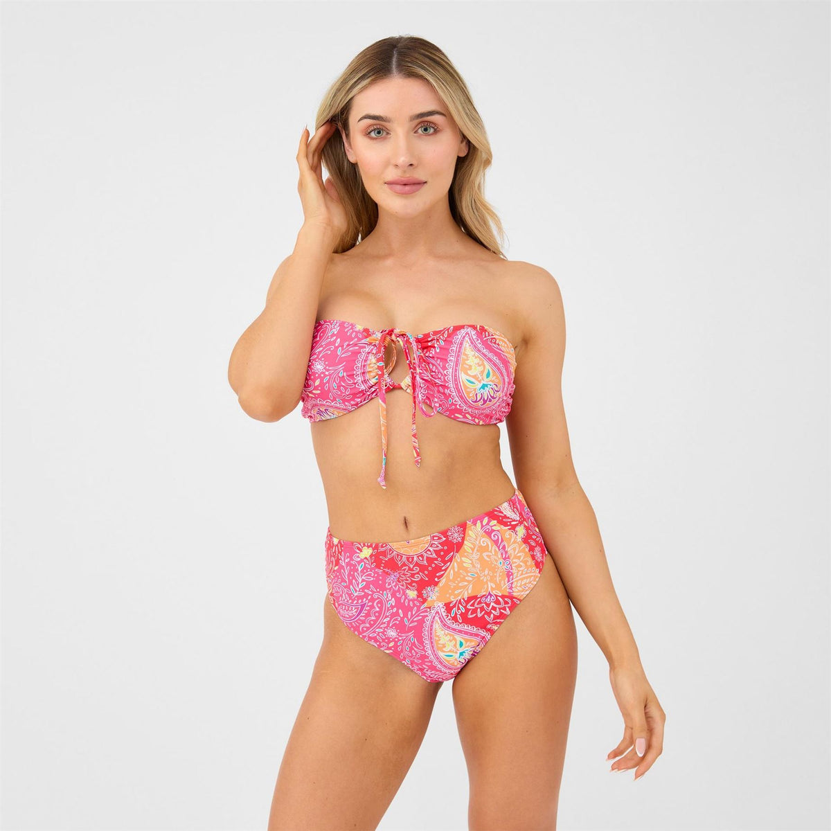 Be You Bandeau Tie Detail Bikini Set