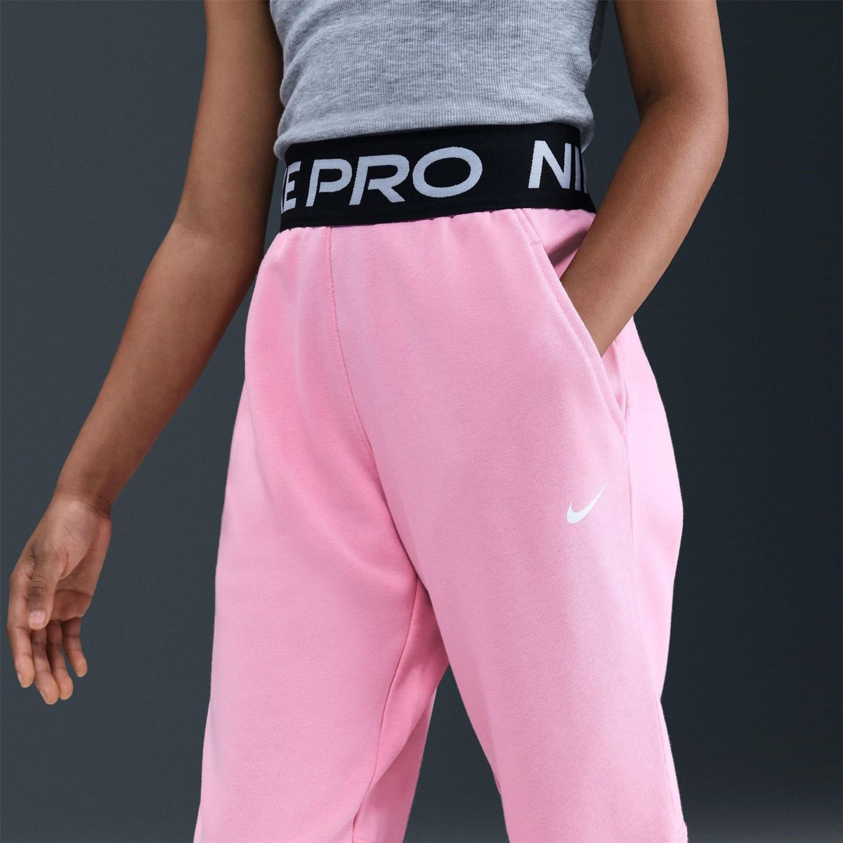 Nike Pro Fleece Solid Patterned Slim Joggers