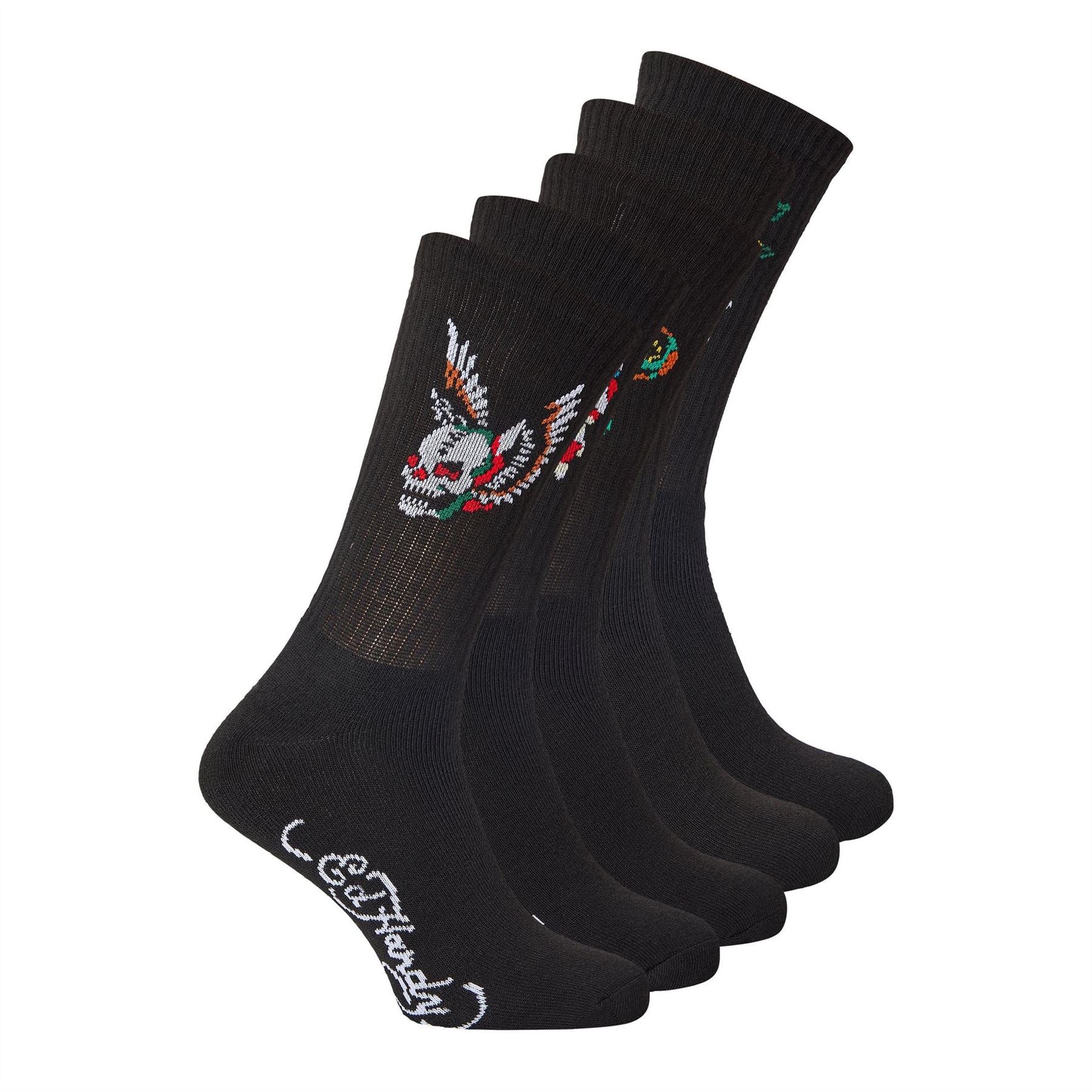 Ed Hardy 5 Pack Crew Socks