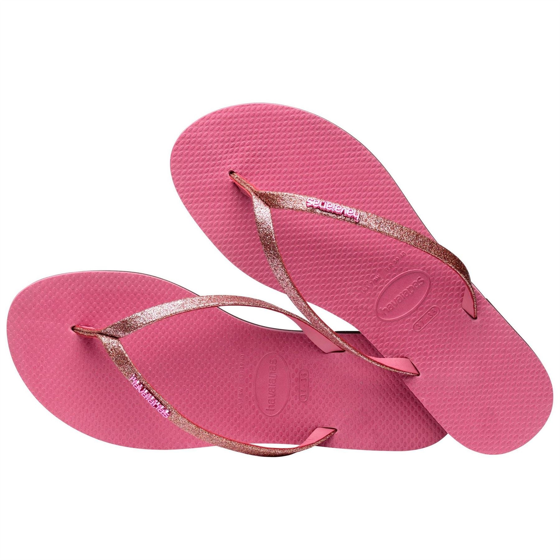 Havaianas Womens Hav. You Glitter Golden 35 36 Flip Flops