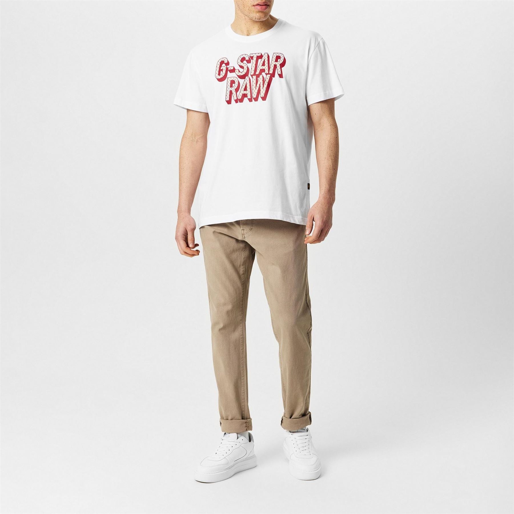 G Star 3D Dotted Crew Neck Regular Fit T-Shirt
