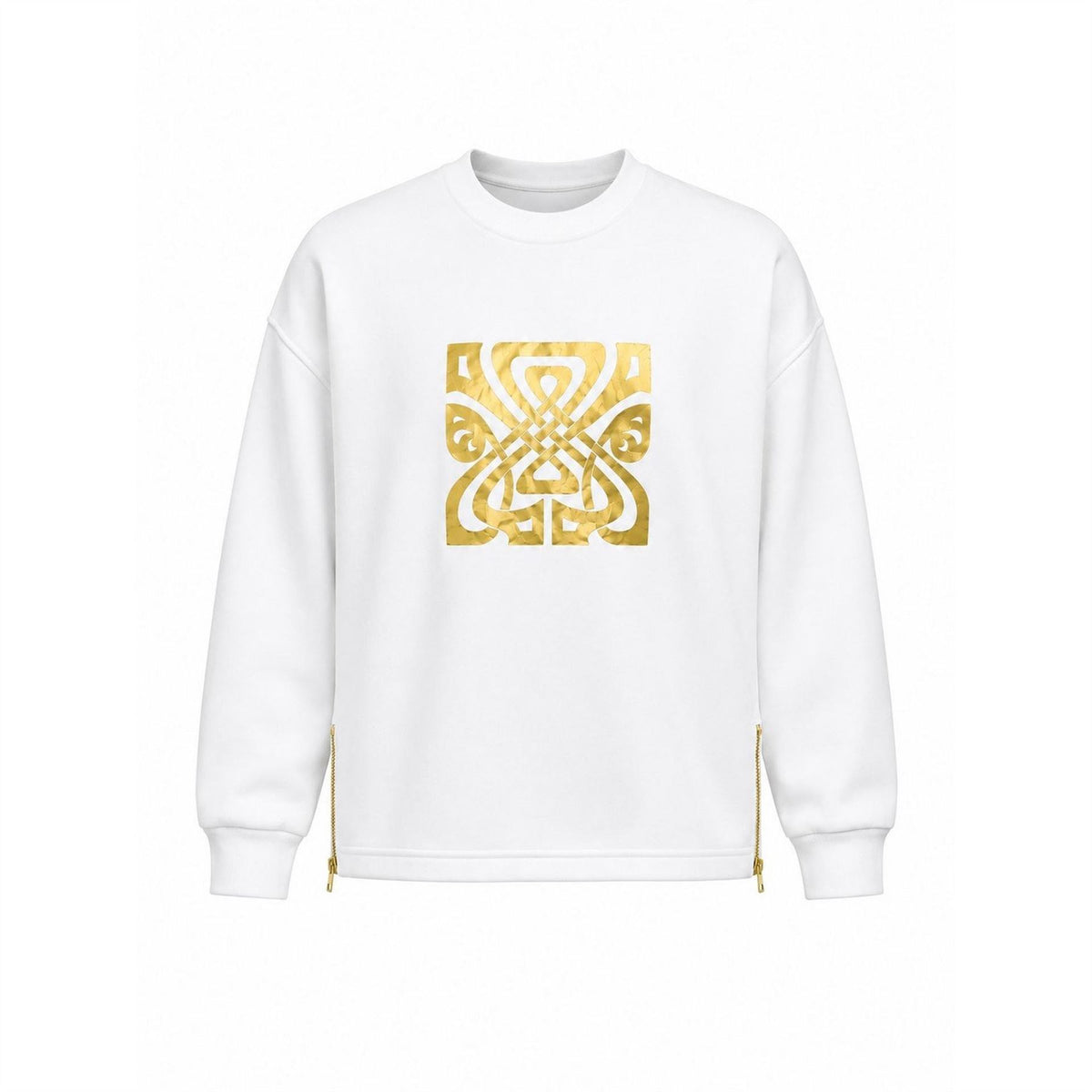 Biba Graphic Crew Neck Ribbed Collar Long Sleeve Sweatshirt