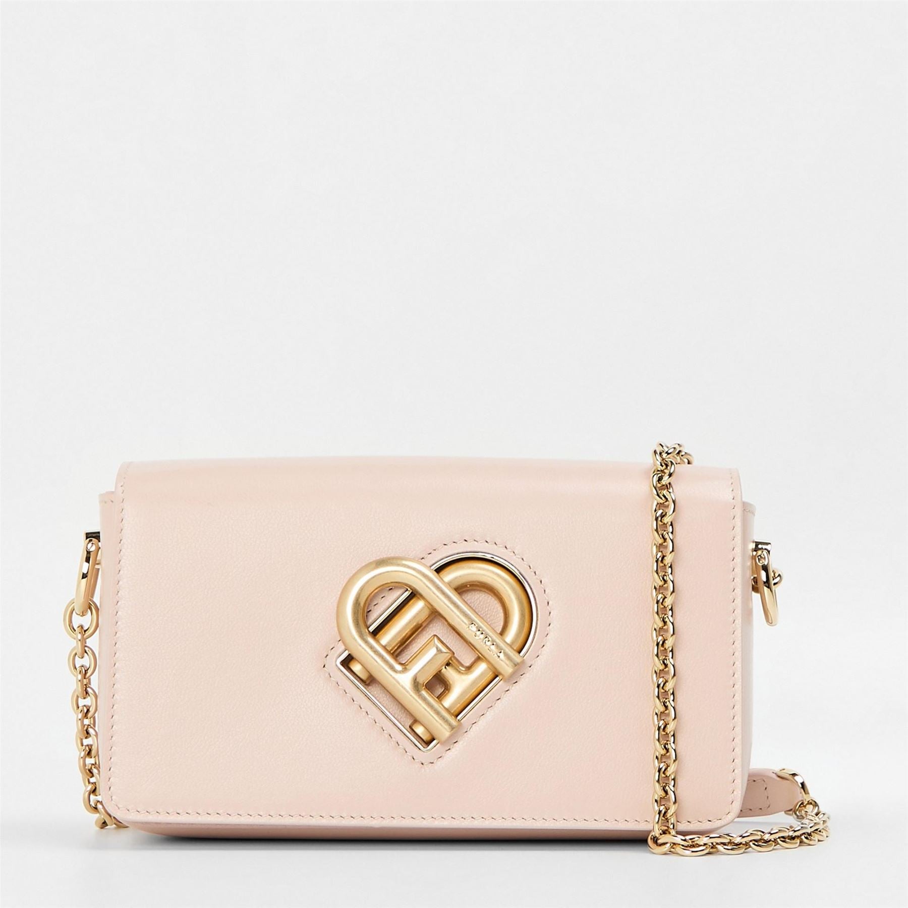 Furla My Joy Heart Print Cross Body with Chain