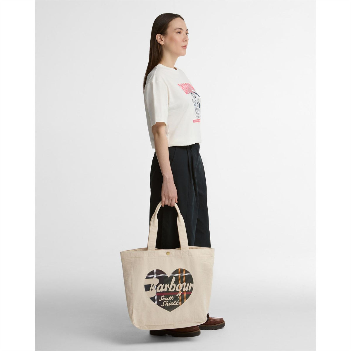 Barbour Heart Re Engineered Cotton Tote Bag