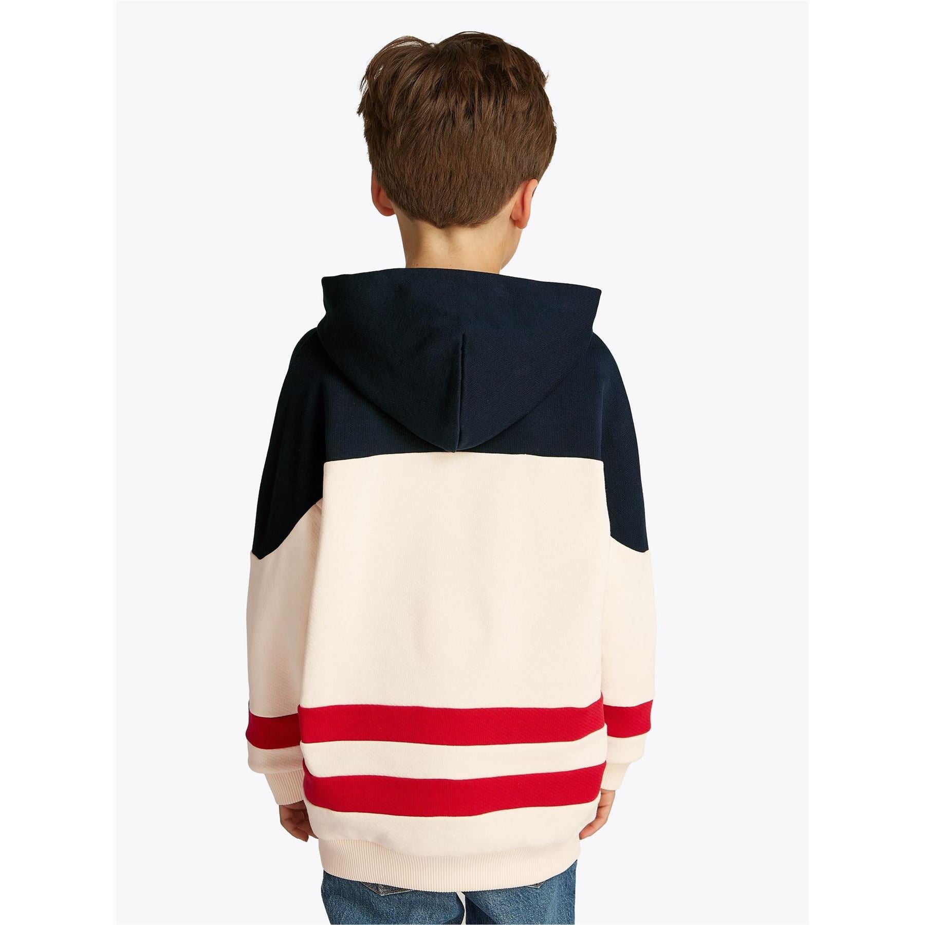 Tommy Hilfiger Regular Fit Striped Hooded Sweatshirt