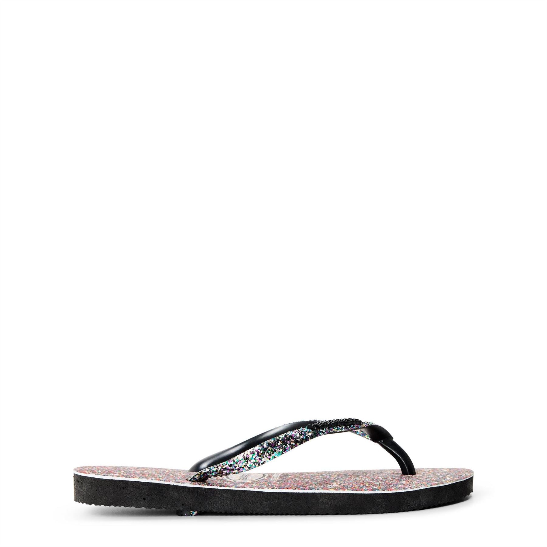 Havaianas Slim Carnaval Black 33 34 Flip Flops Unisex Kids