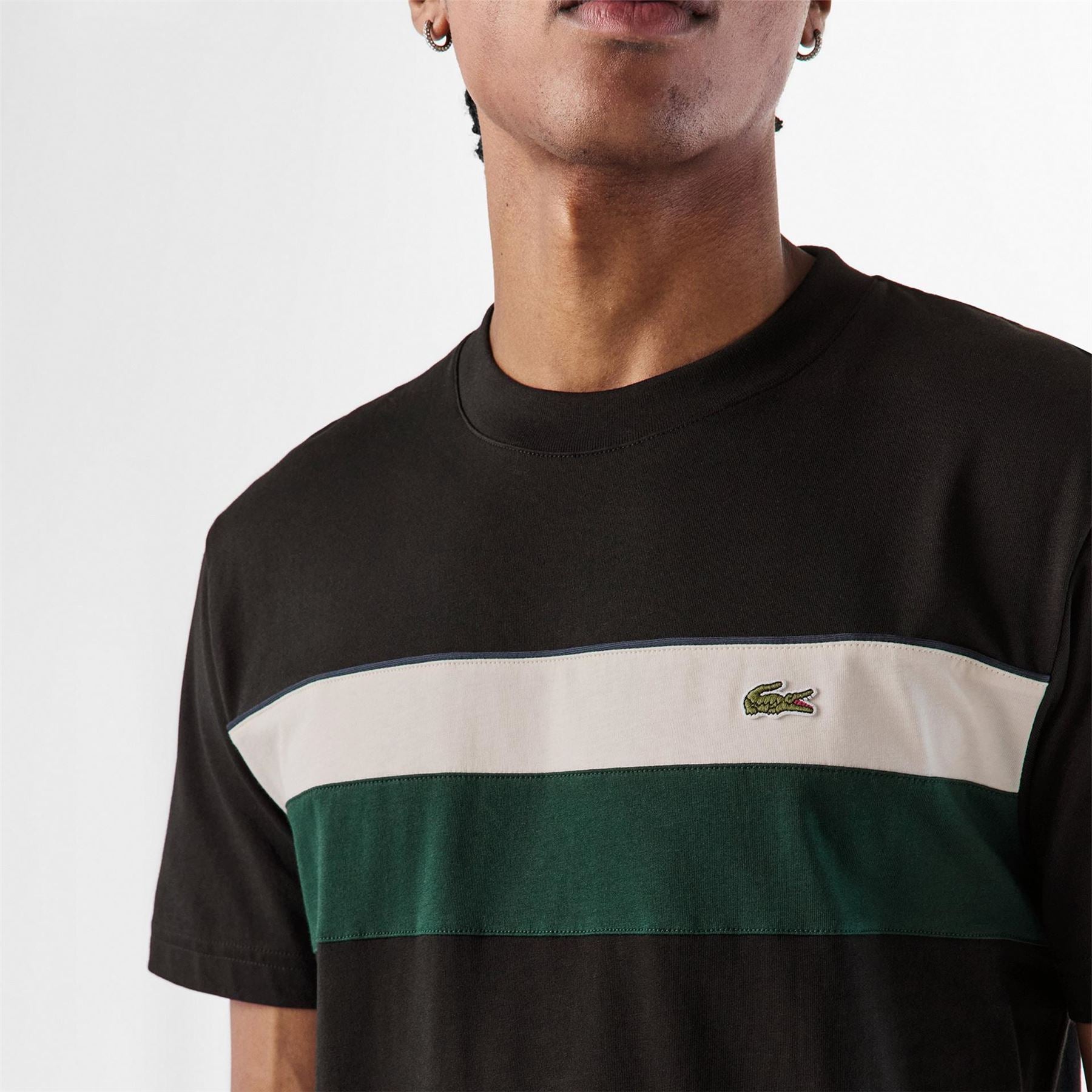 Lacoste Crocodile Print Regular Fit Crew Neck T-Shirt
