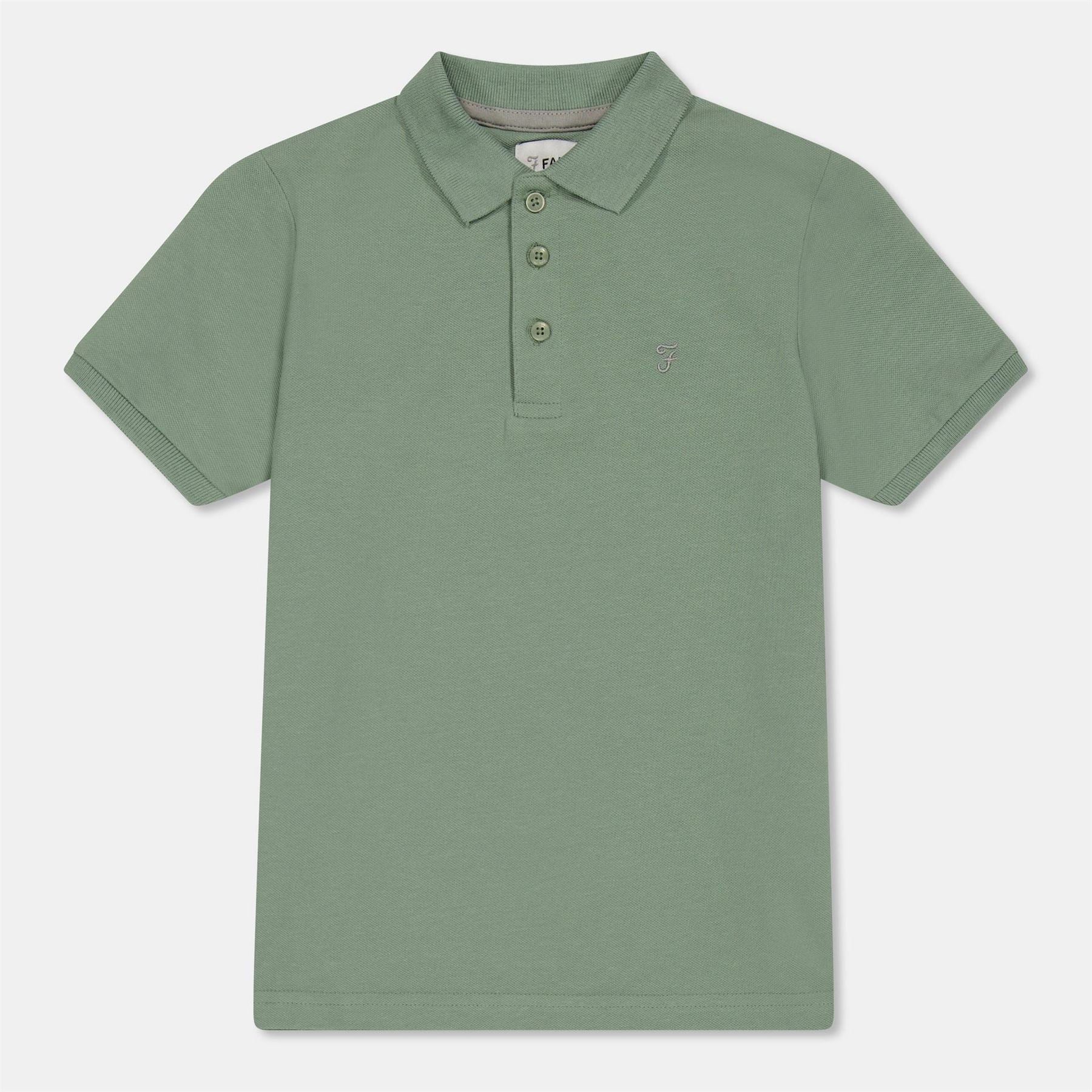 Farah Bugsworth Embroidered Collared Short Sleeve T-Shirt