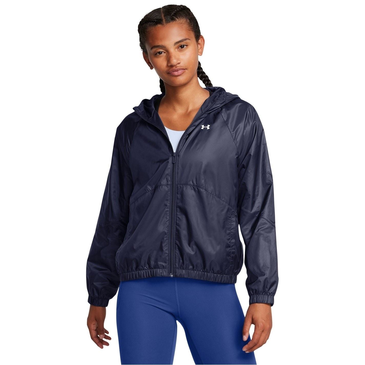 Under Armour Rival Sport Water Resistant Wind Resistant Long Sleeve Hooded Oversized Fit Windbreaker