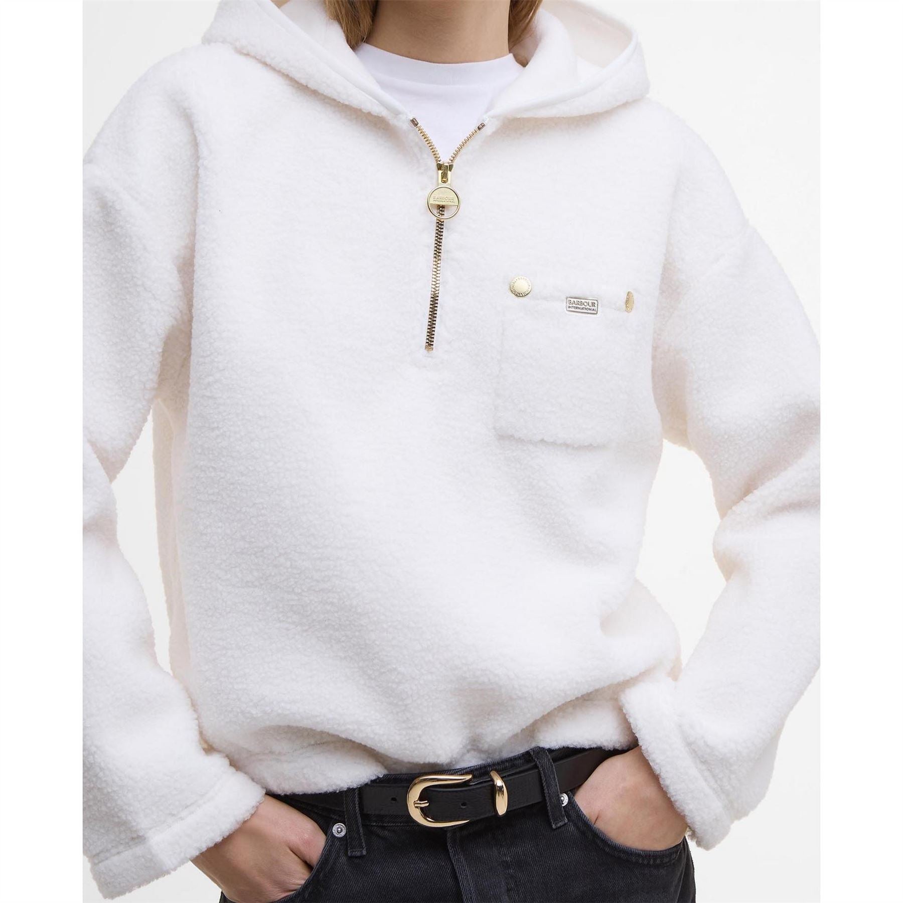 Barbour International Womens Fleece Hoodie