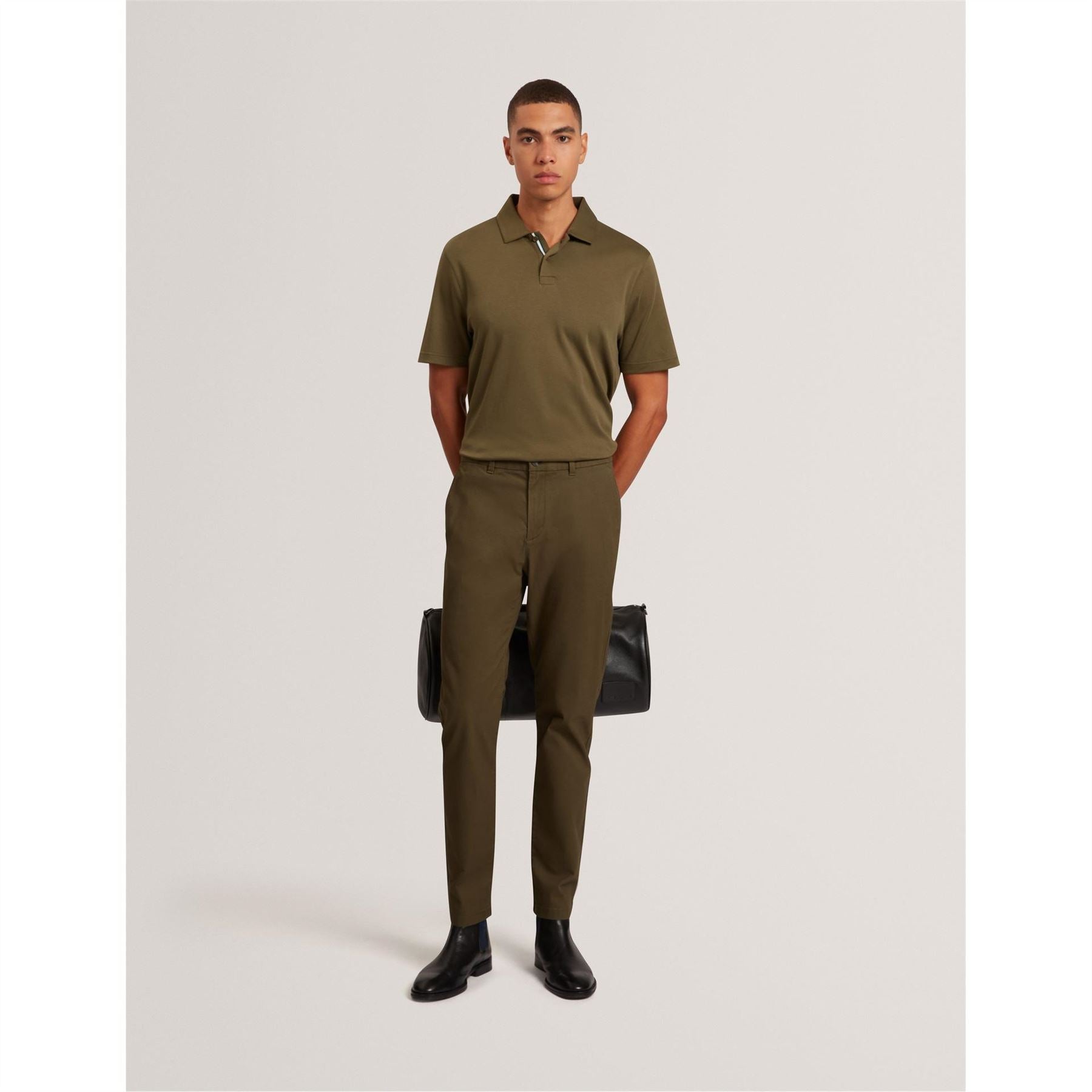 Ted Baker Solid Patterned Slim Chinos