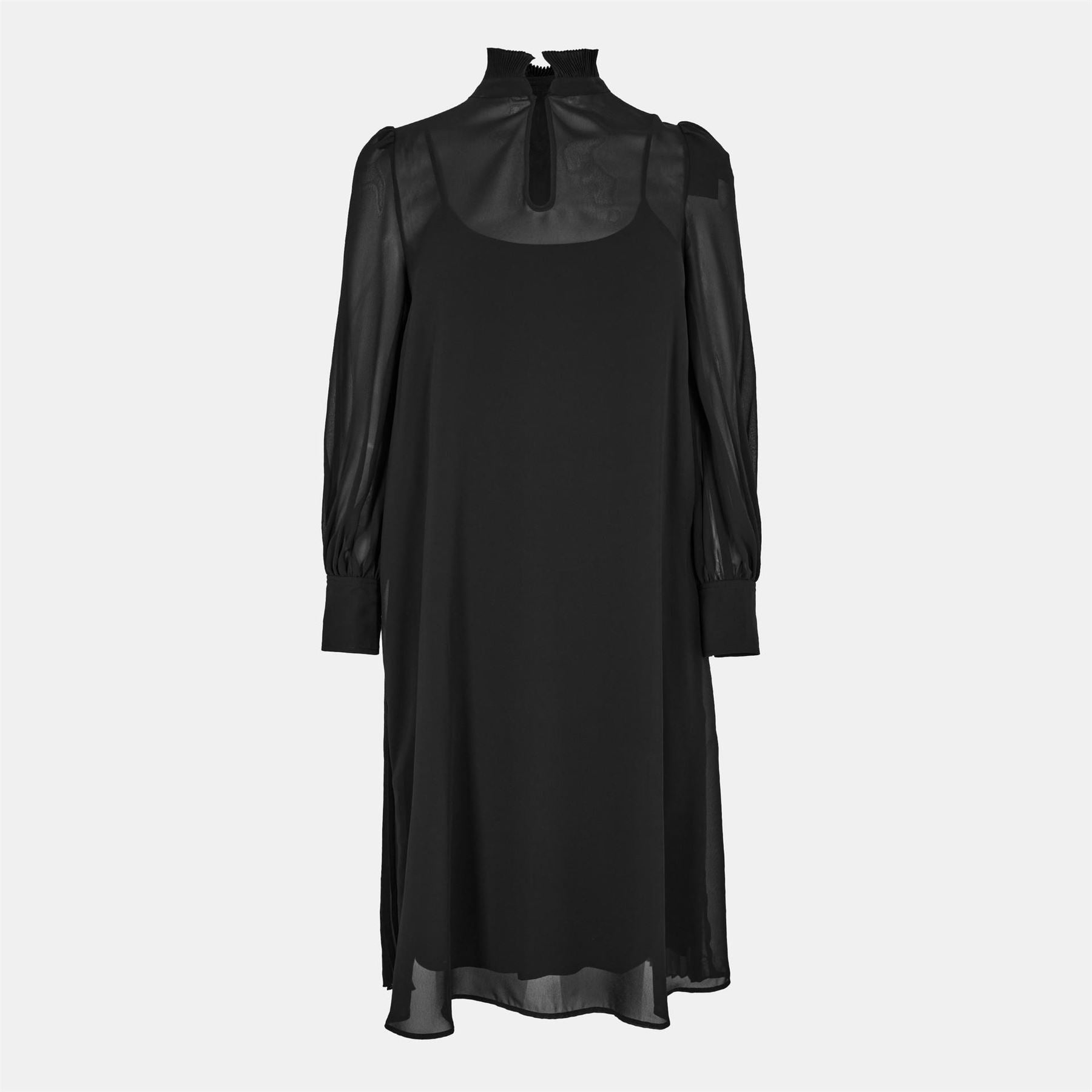 Boss Dijuna Mock Neck Long Sleeve Midi Dress