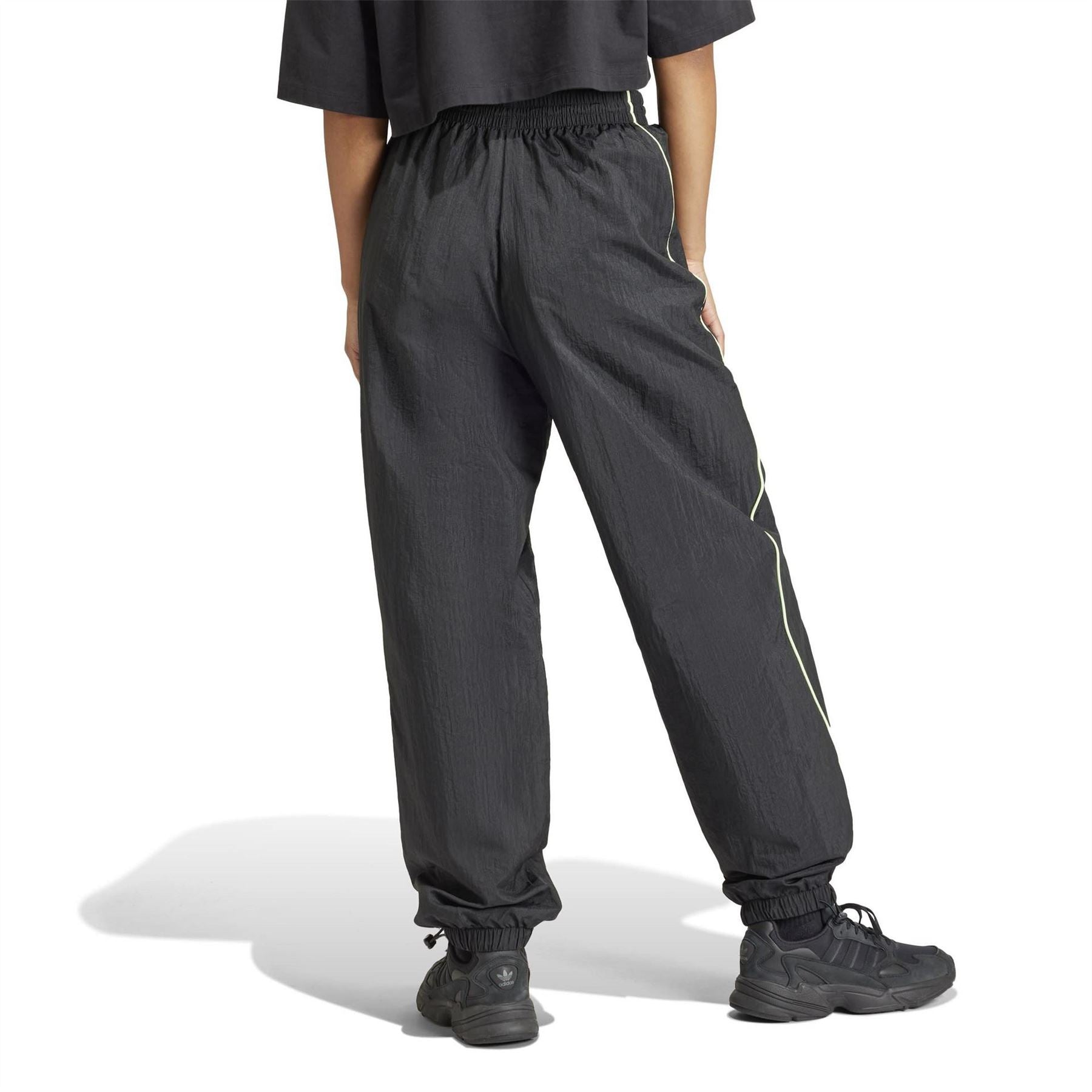 adidas Originals Solid Patterned Wide Leg Parachute Joggers