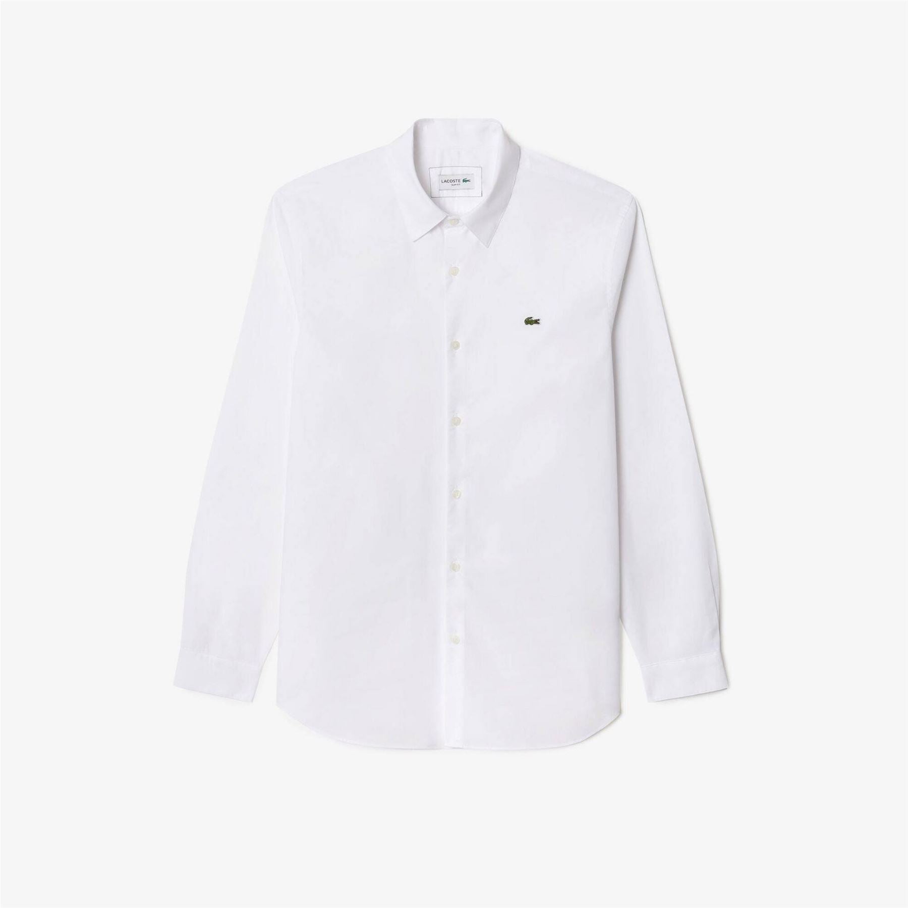 Lacoste Crocodile Print Slim Fit Long Sleeve Cuff Shirt