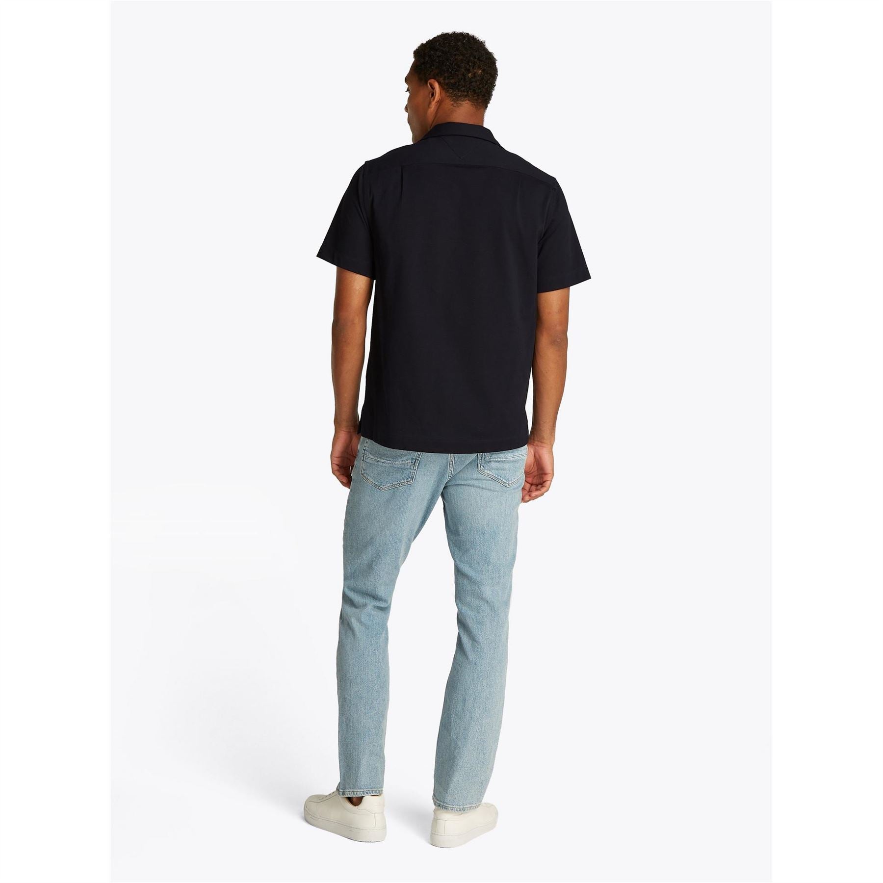 Tommy Hilfiger Knitted Short Sleeve Plain Shirt