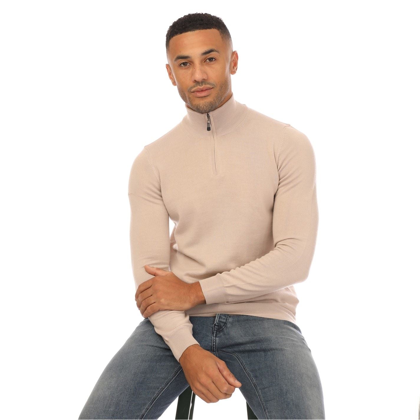 Lyle and Scott Zip Neck Merino Regular Fit Sweater