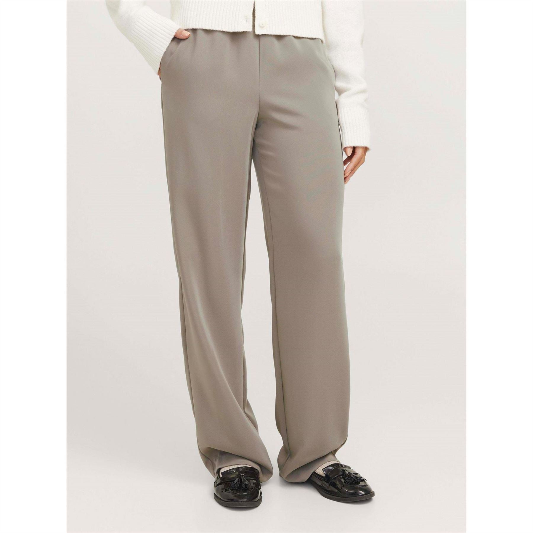 JJXX Poppy High Waisted Straight Leg Trousers