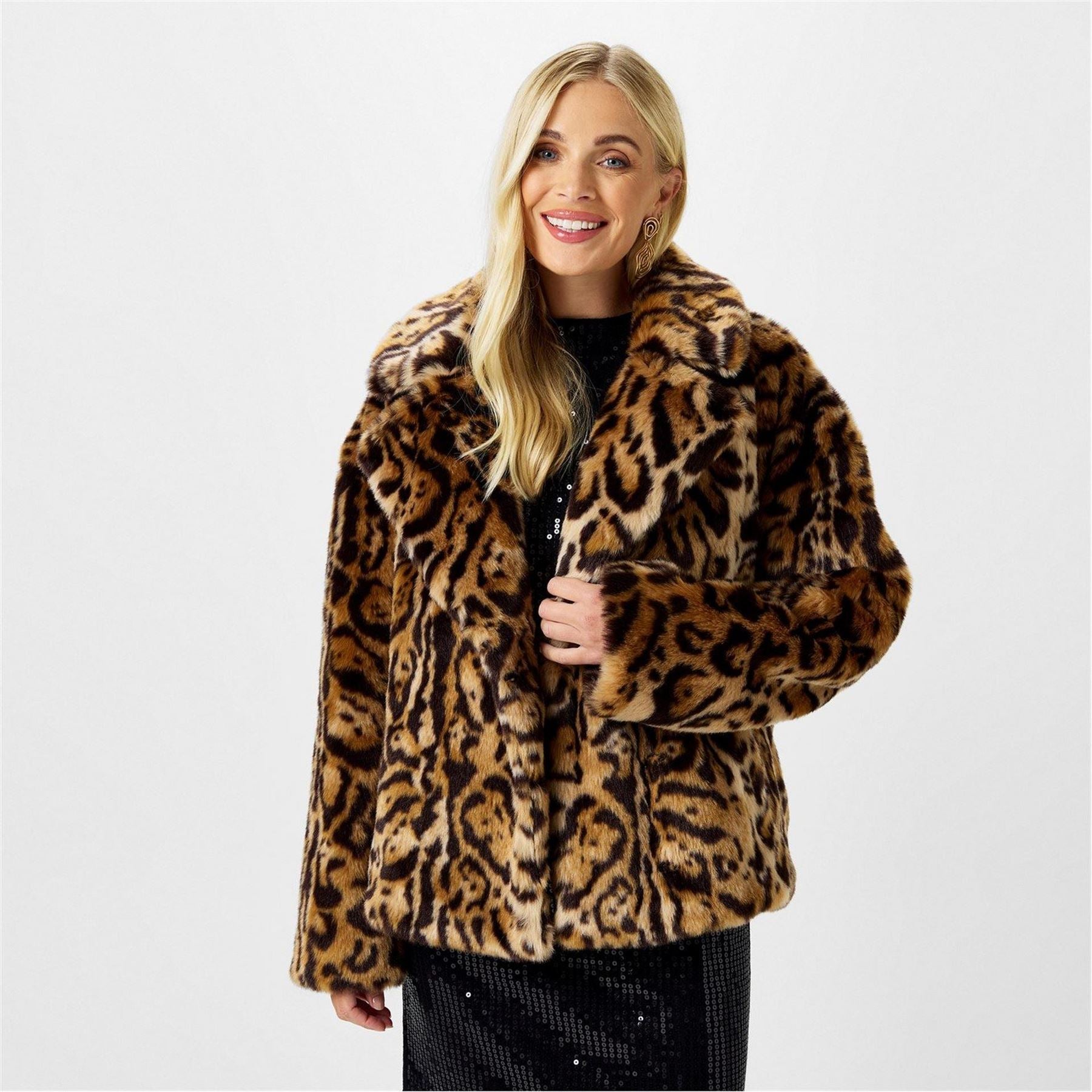 Biba Short Faux Fur Jacket
