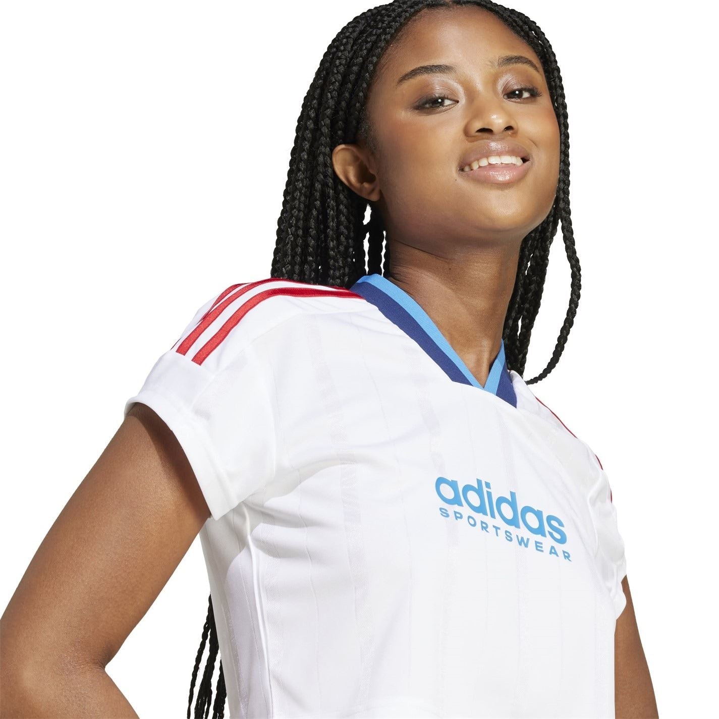 adidas Womens House Of Tiro Nations Pack Cut 3 Stripes Crop Jersey