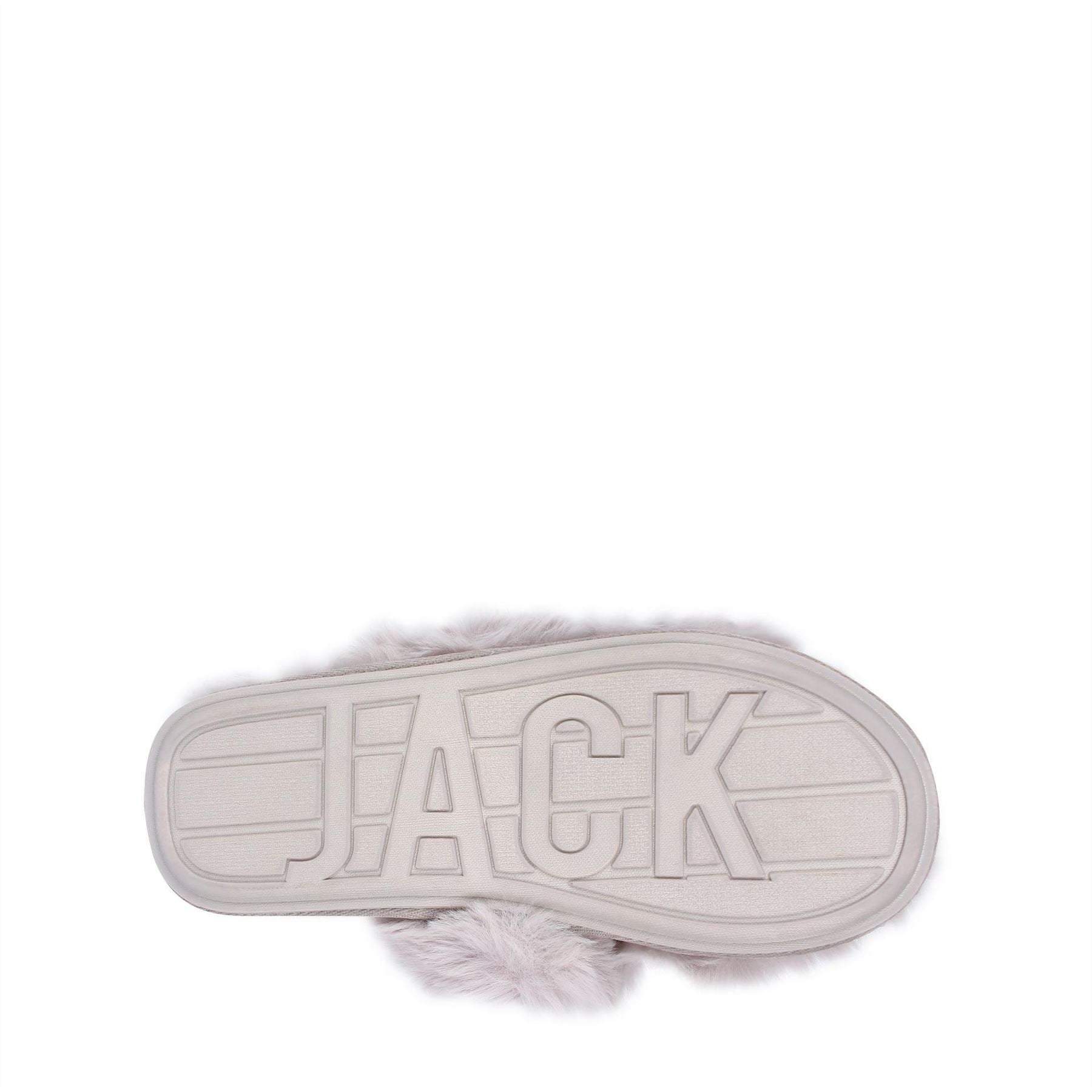 Jack Wills Fluffy Cross Strap Slippers