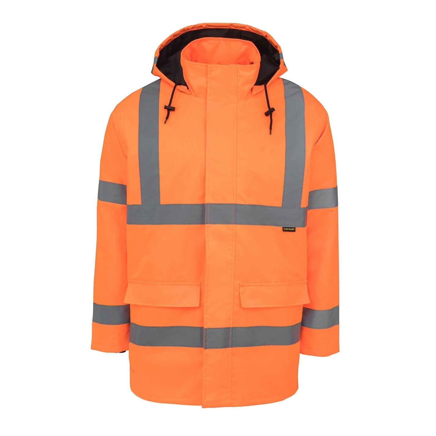 Dunlop Waterproof Wind Resistant Reflective Long Sleeve Hi Vis Jacket