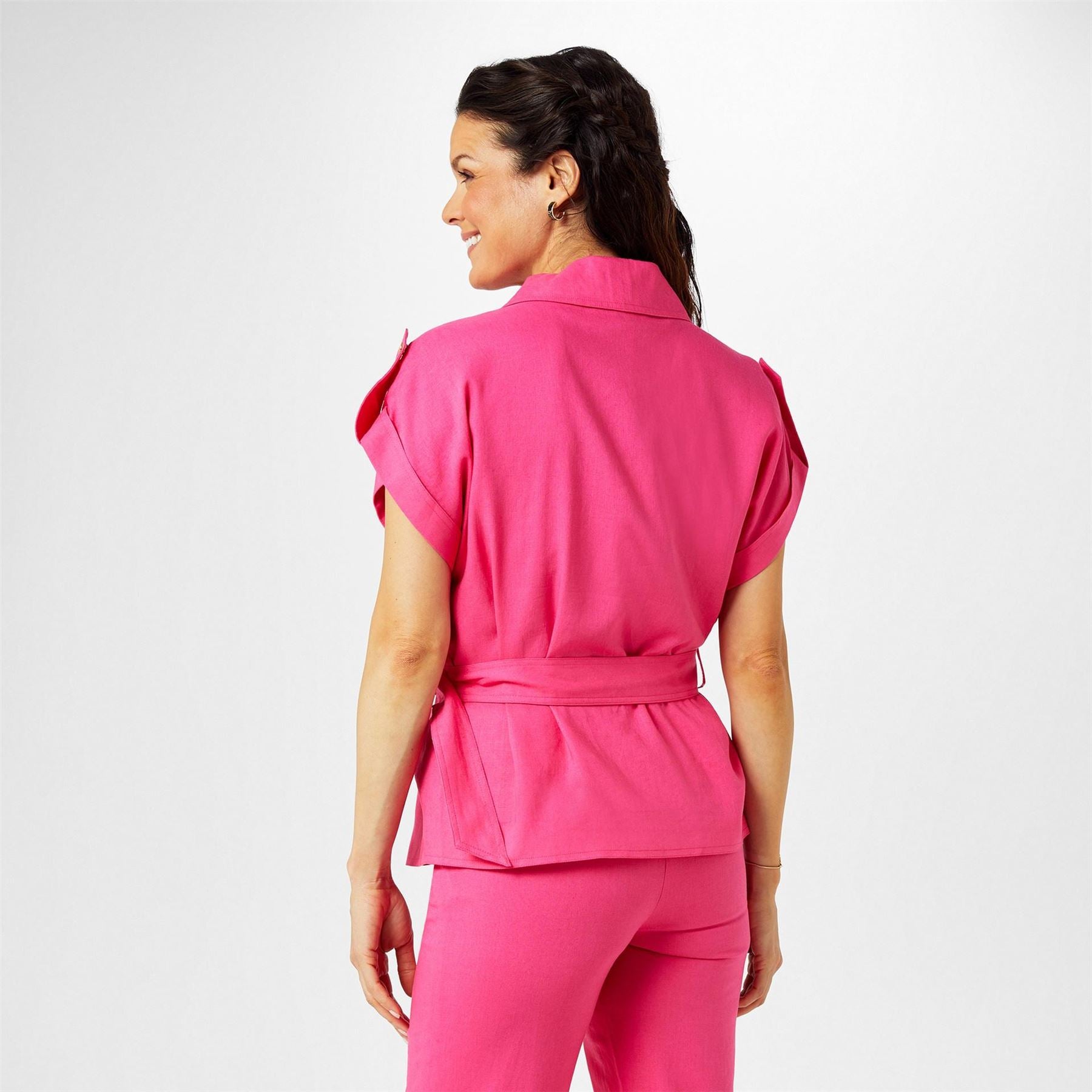 Biba Linen Short Sleeve Jacket