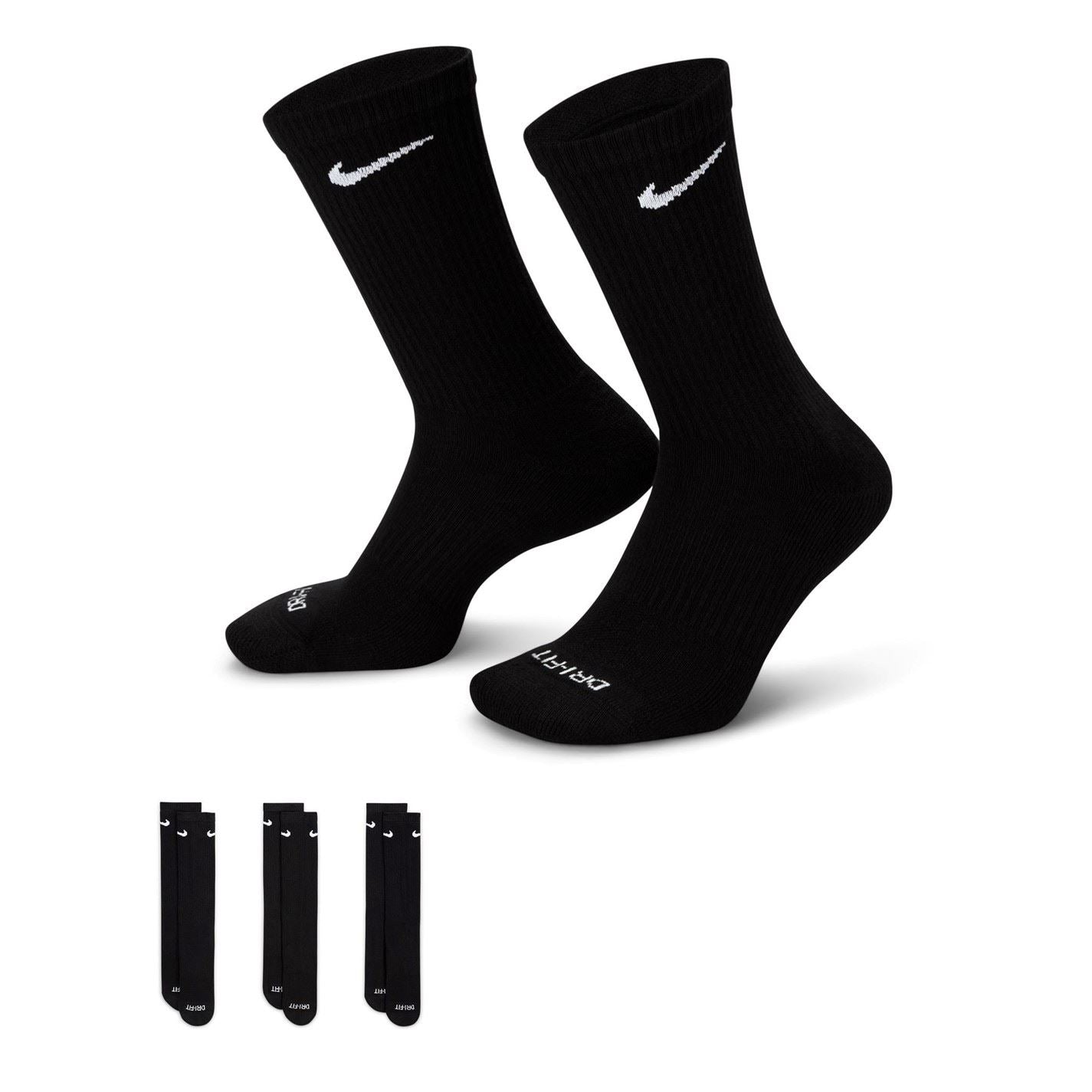 Nike Mens 3 Pack Crew Socks