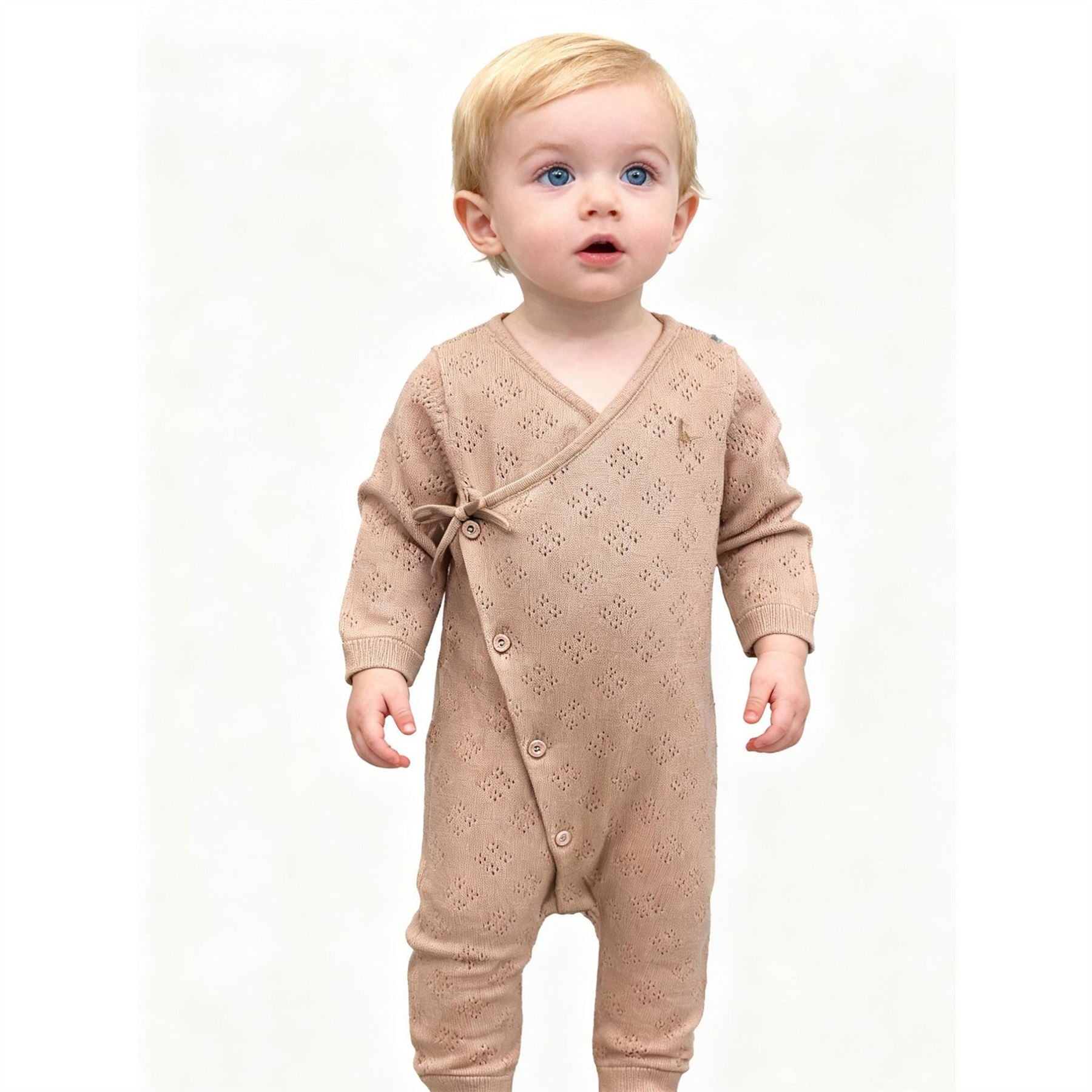 Jack Wills Cotton Long Sleeve Pointelle Sleep Suit