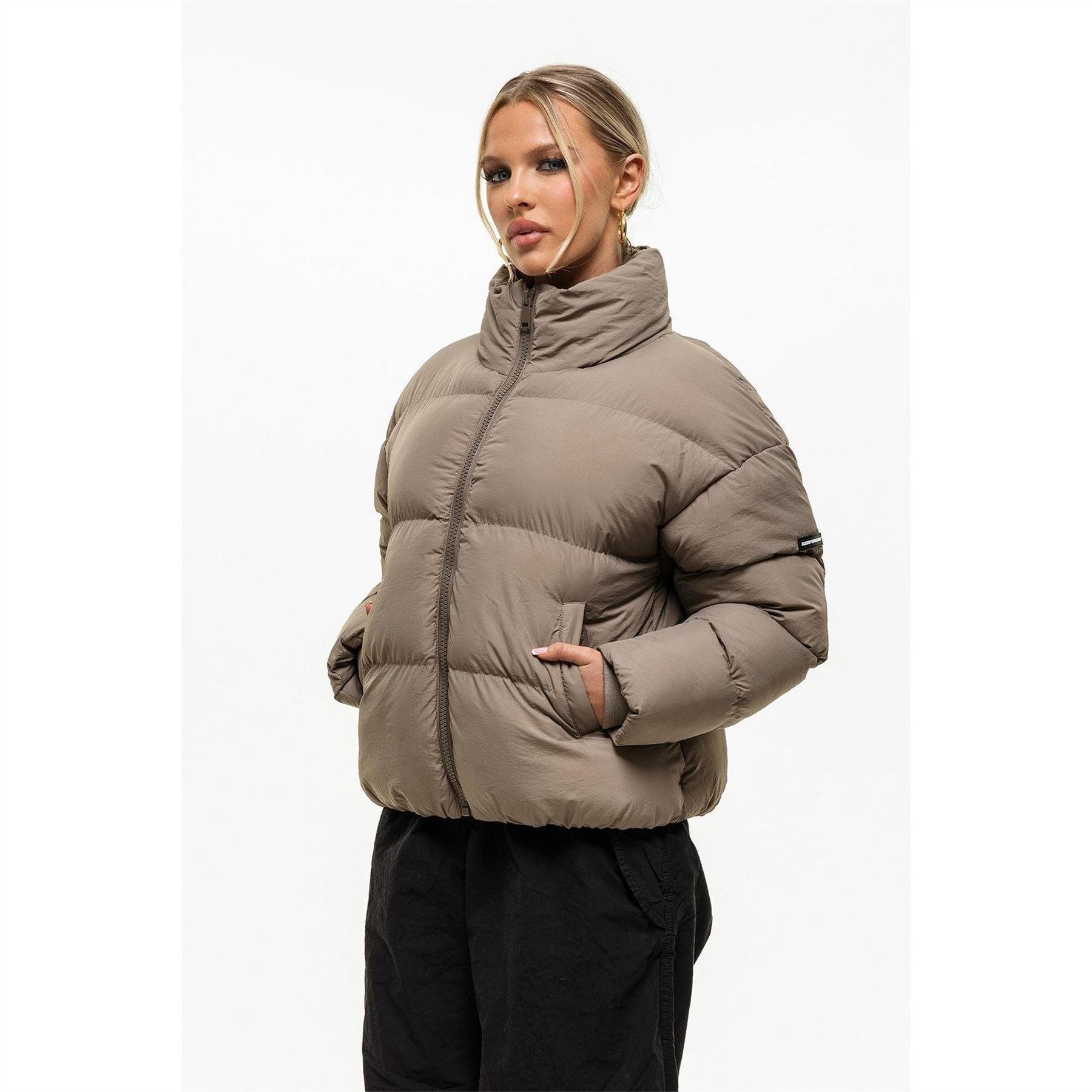 Good For Nothing Womens Technical Funnel Neck Puffer Jacket