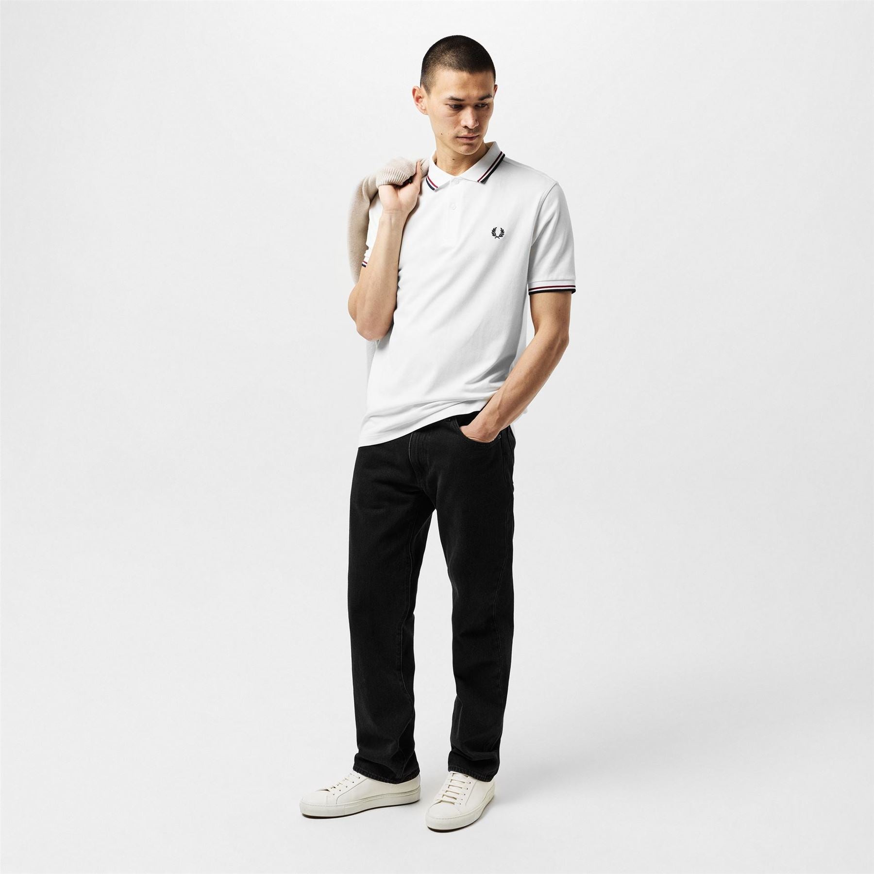 Fred Perry Sleeve Twin Tipped Polo Shirt