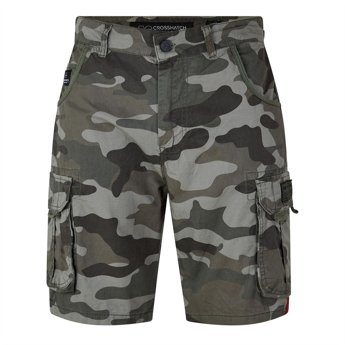 Crosshatch Watchford Camo Cotton Cargo Shorts